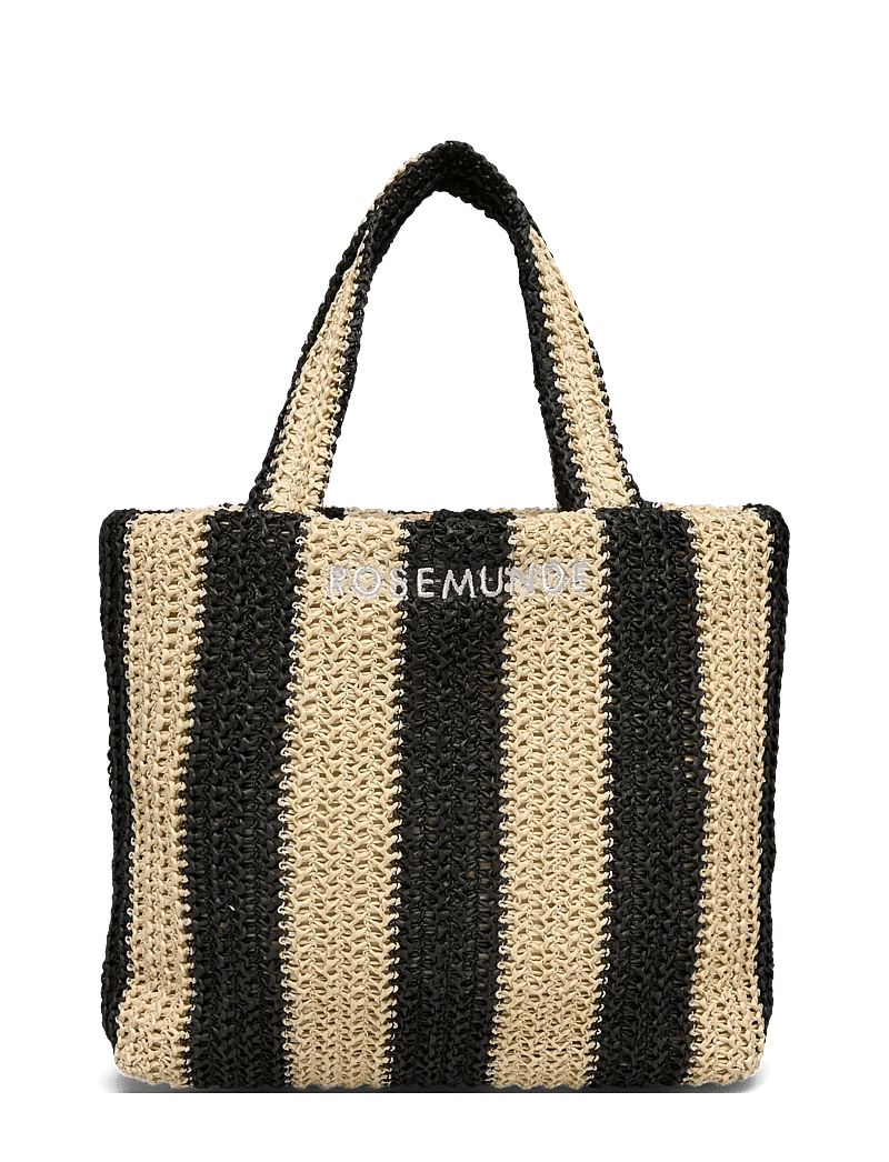 Rosemunde - RBAlva Small Handbag - strandväskor - solid nature w/black stripe - 1
