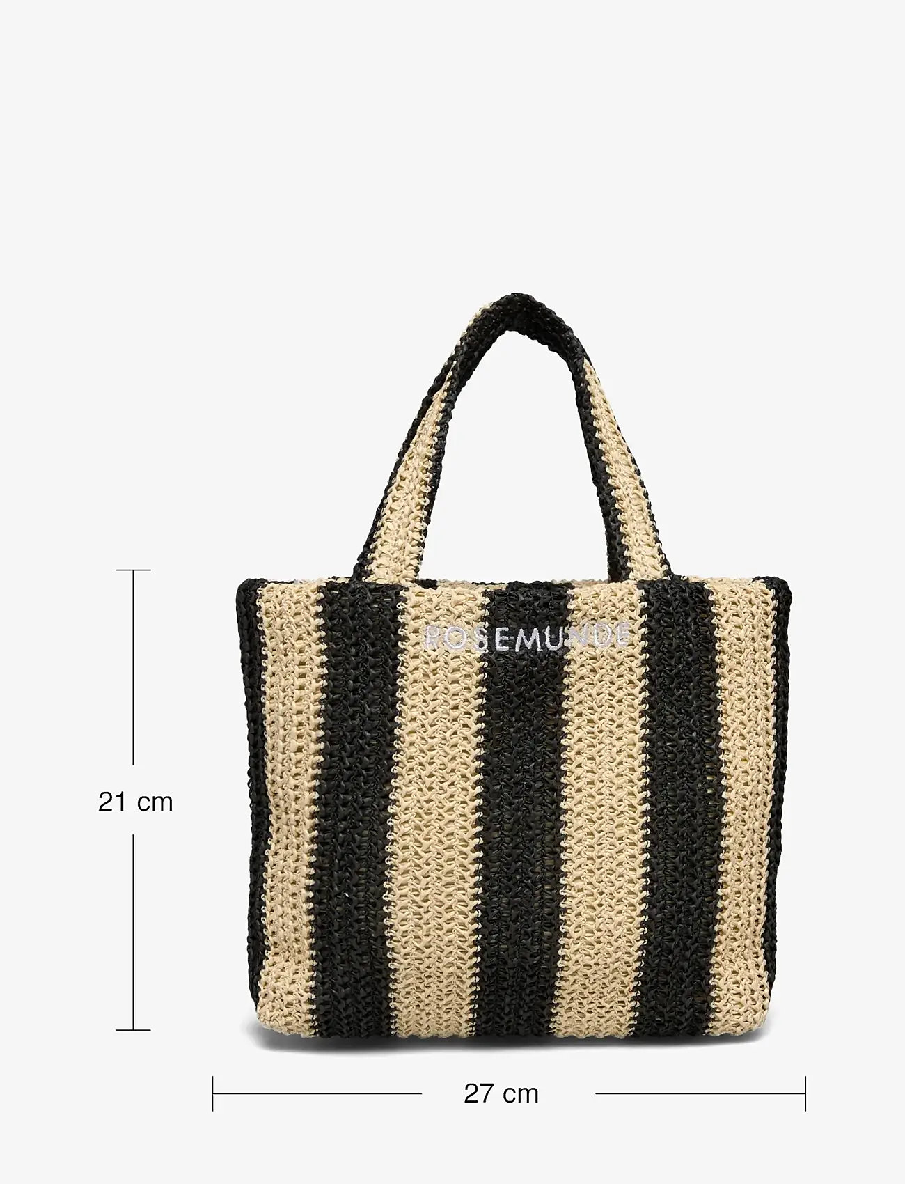 Rosemunde - RBAlva Small Handbag - strandväskor - solid nature w/black stripe - 5