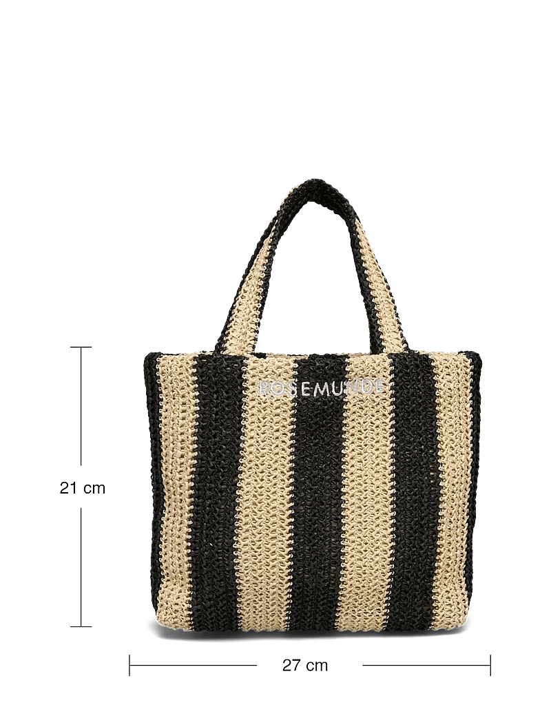 Rosemunde - RBAlva Small Handbag - strandväskor - solid nature w/black stripe - 5