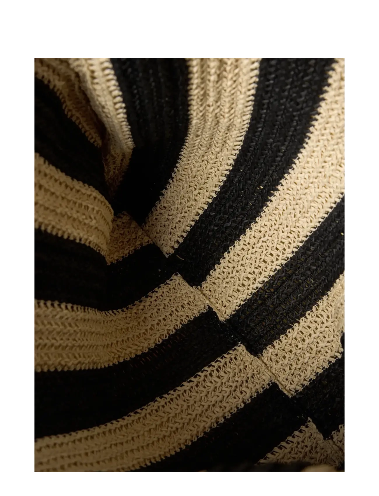 Rosemunde - RBAlva Medium handbag - strandtasker - solid nature w/black stripe - 4