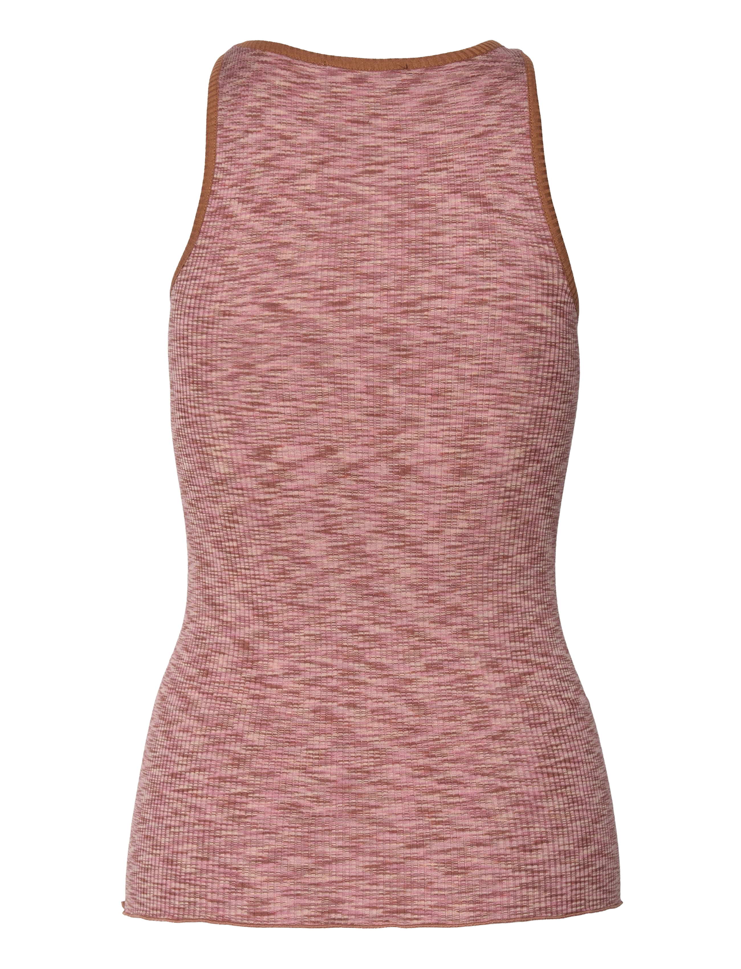 Rosemunde - Silk top - dark camel space dye - 1