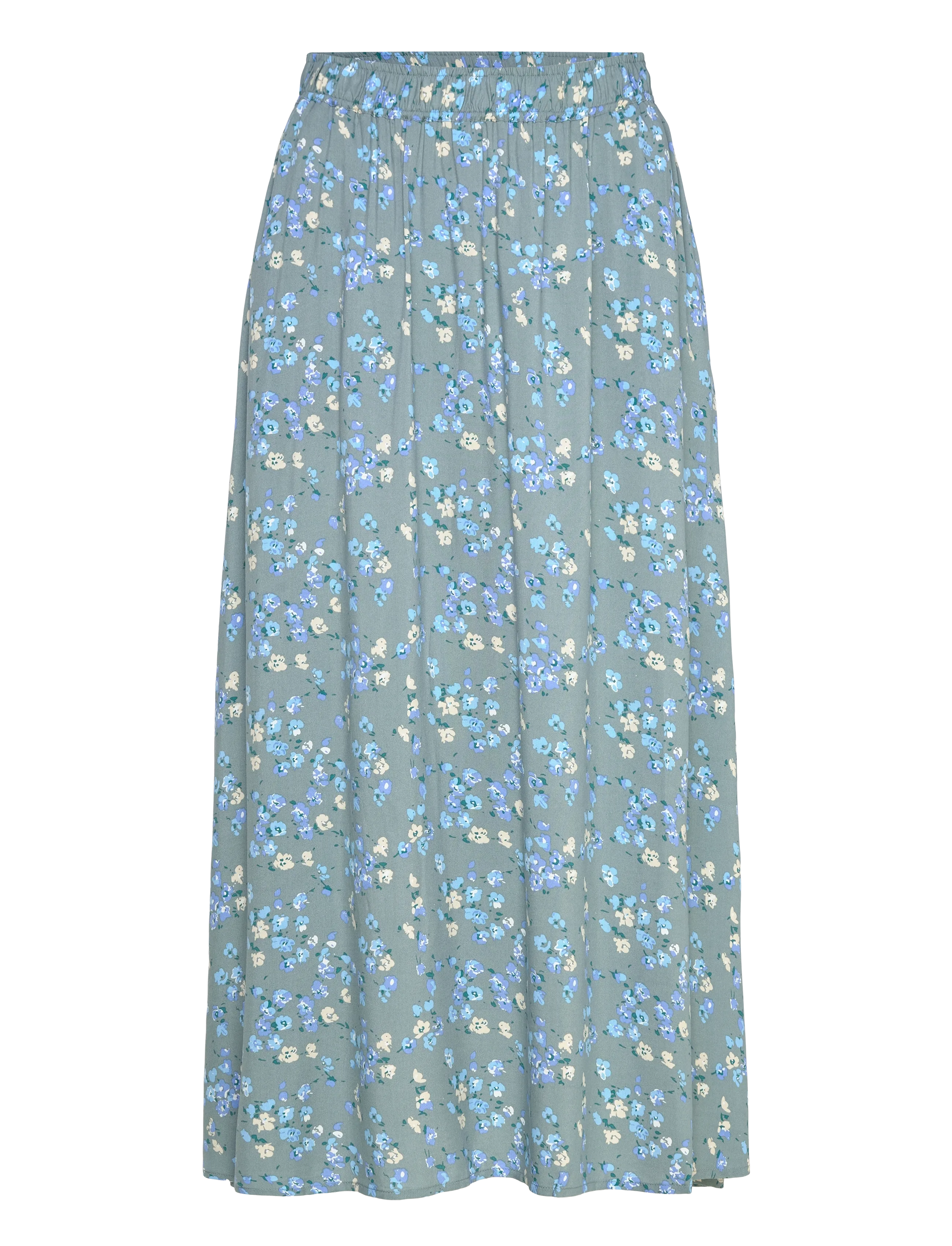 Rosemunde RWElif MW Midi Skirt - Kjolar - FLOATING FLOWER PRINT / blue