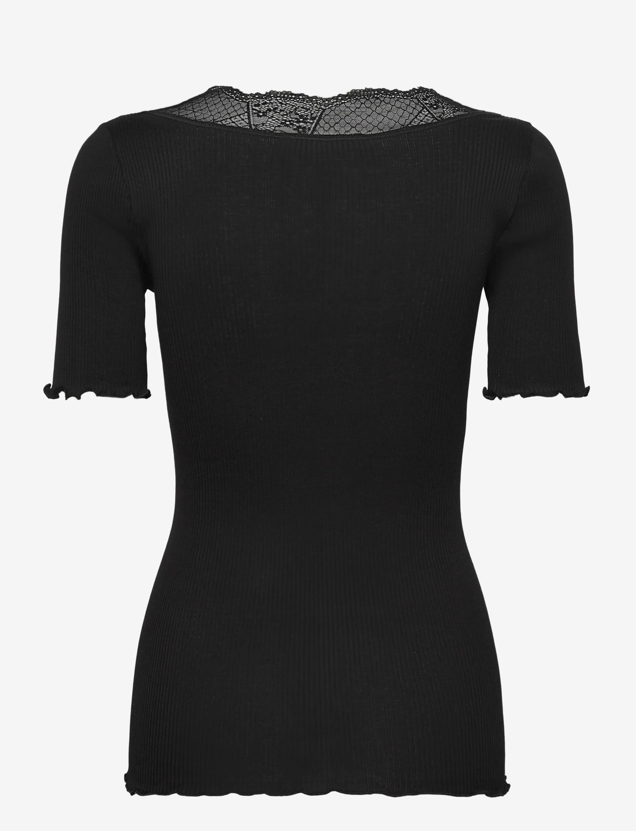 Rosemunde - RWBeatha 2/4 Lace T-shirt - t-shirts - black - 1