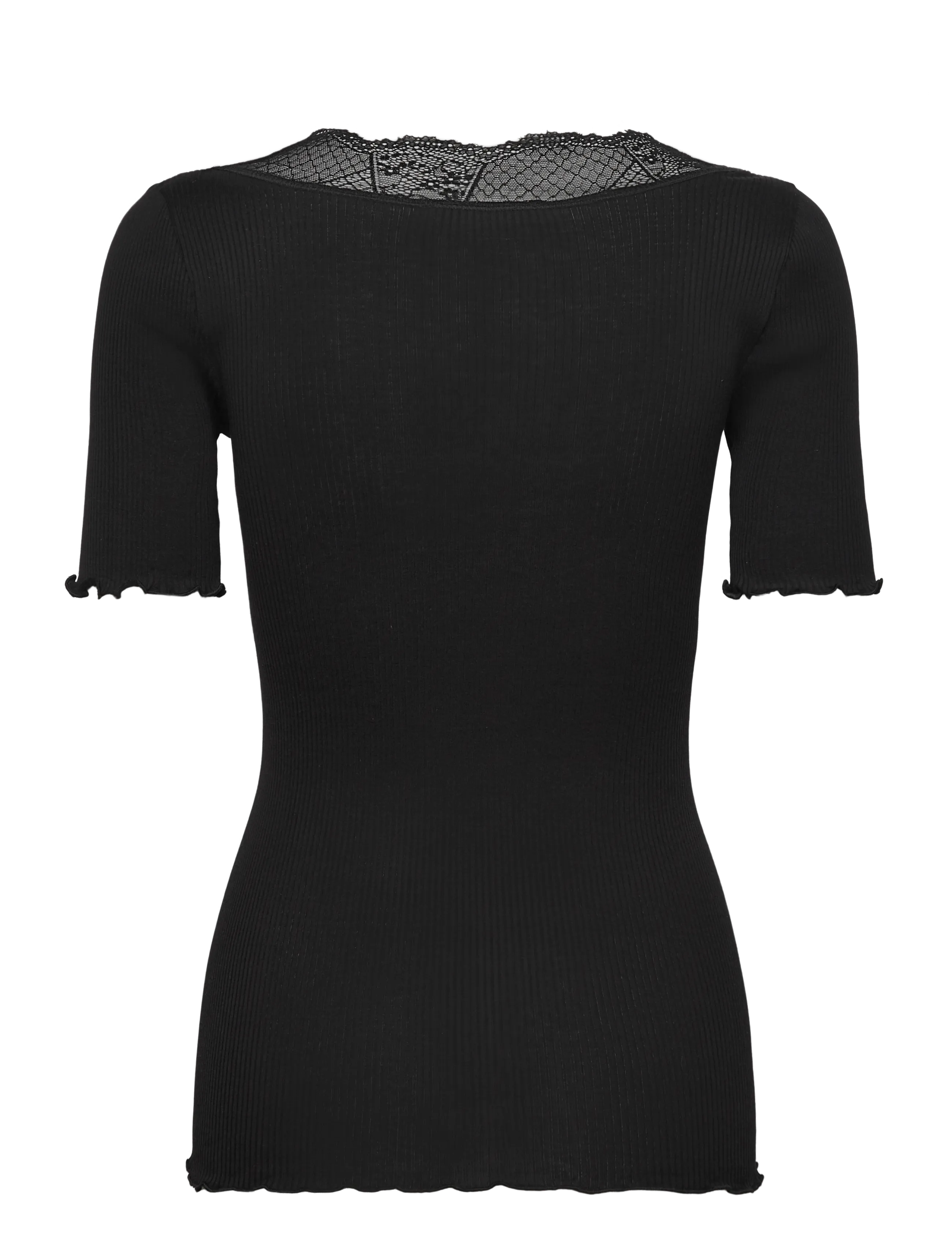 Rosemunde - RWBeatha 2/4 Lace T-shirt - t-skjorter - black - 1