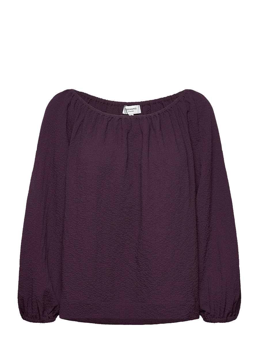 Rosemunde - RWKendall 3/4 Blouse - långärmade blusar - plum perfect - 0