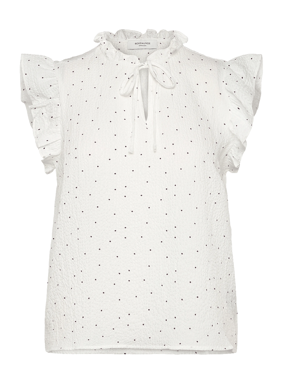 Rosemunde - RWKendall SL Regular Blouse - sleeveless blouses - random dot print - 0