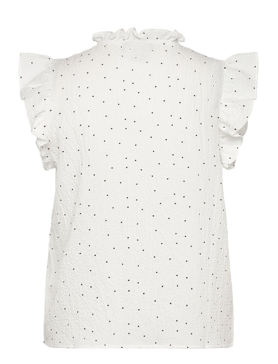 Rosemunde - RWKendall SL Regular Blouse - sleeveless blouses - random dot print - 1