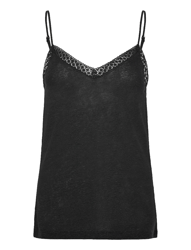 Rosemunde - RWAmina SL Regular Strap Top - linnen - black - 0