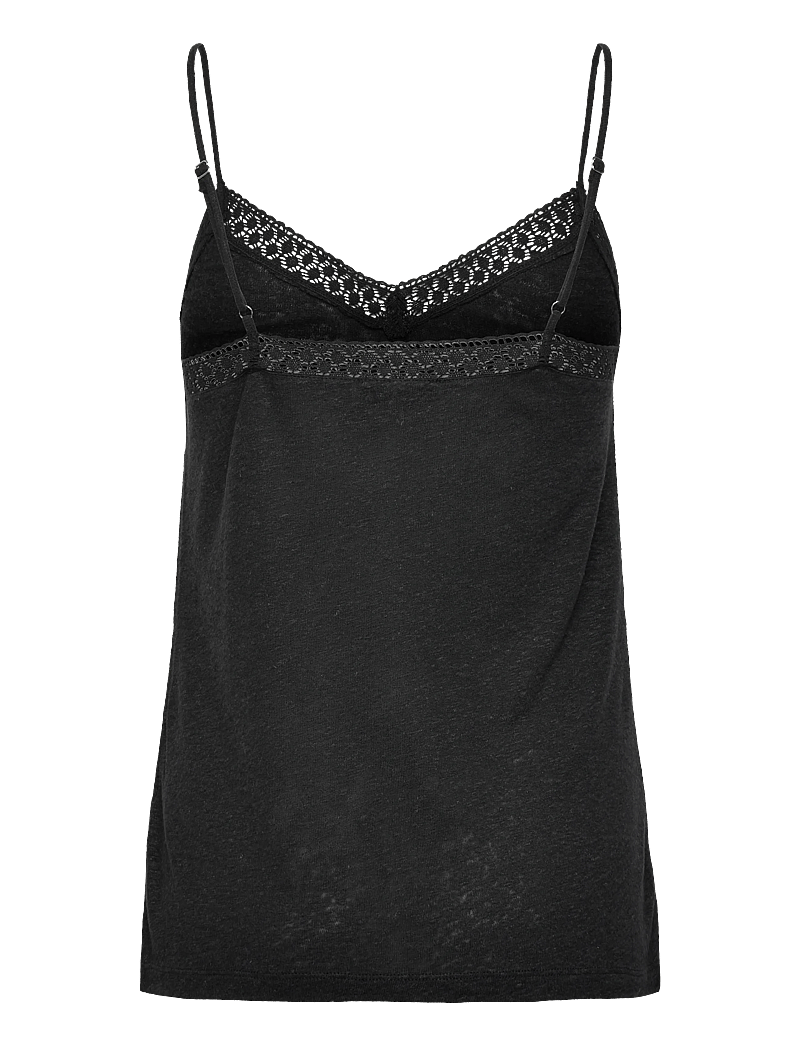Rosemunde - RWAmina SL Regular Strap Top - linnen - black - 1