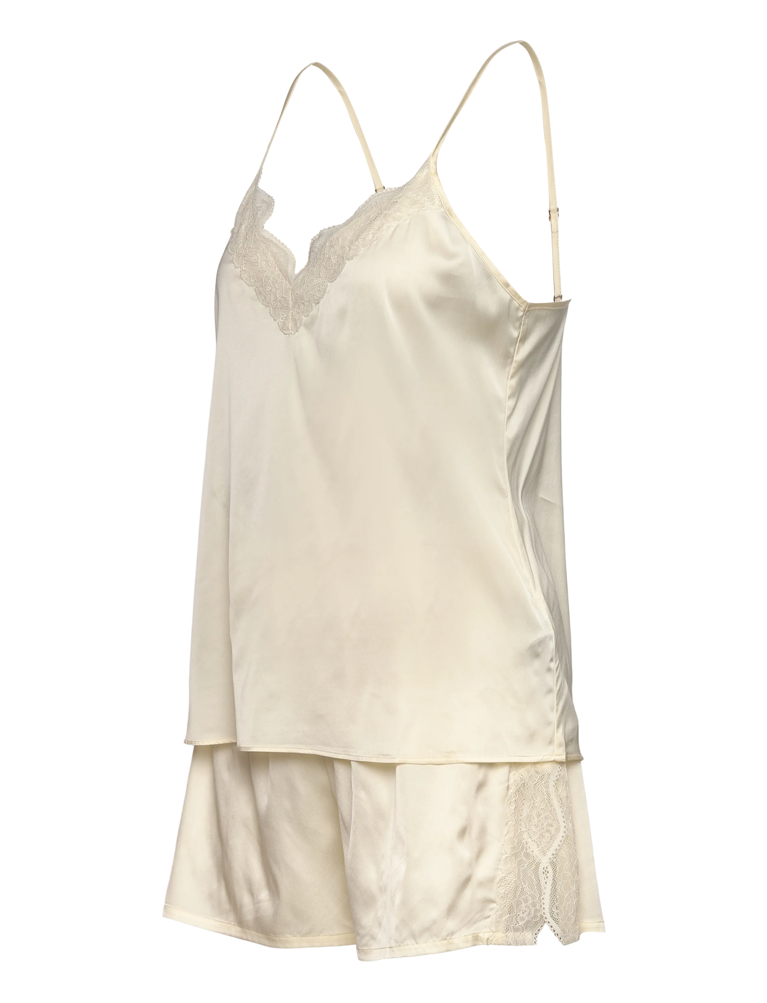Rosemunde - RHJasmine Silk Blend Woven Nightset - pyjamas - ivory - 2