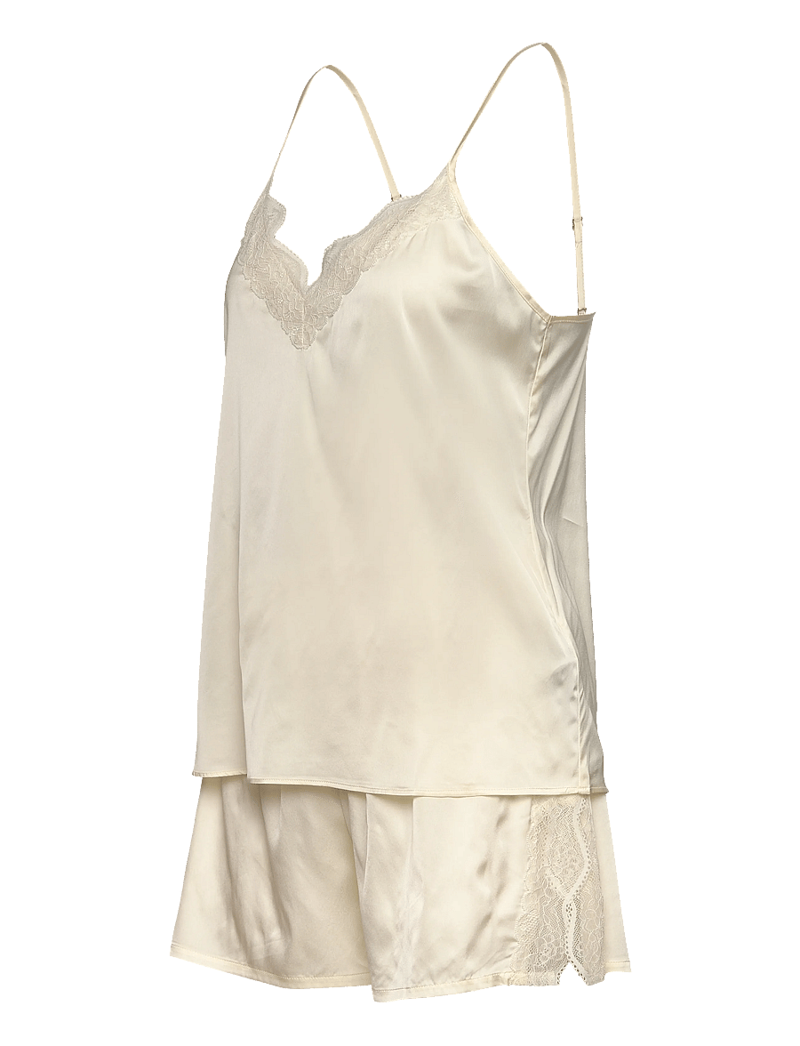 Rosemunde - RHJasmine Silk Blend Woven Nightset - pysjamas - ivory - 2