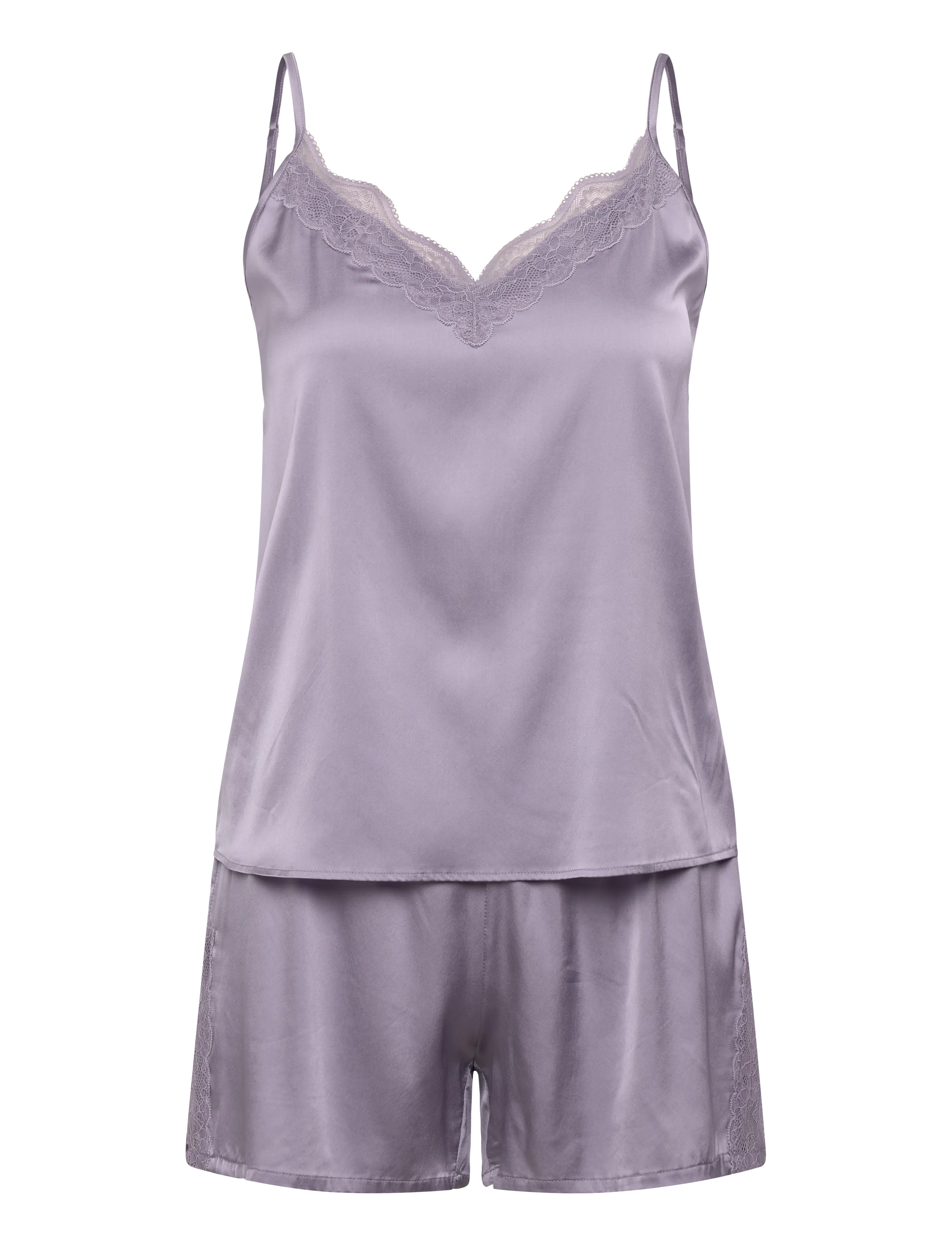 Rosemunde RHJasmine Silk Blend Woven Nightset - Rosemunde home - LAVENDER GREY / purple
