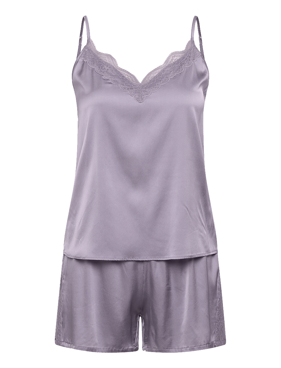Rosemunde - RHJasmine Silk Blend Woven Nightset - pyjamas - lavender grey - 0