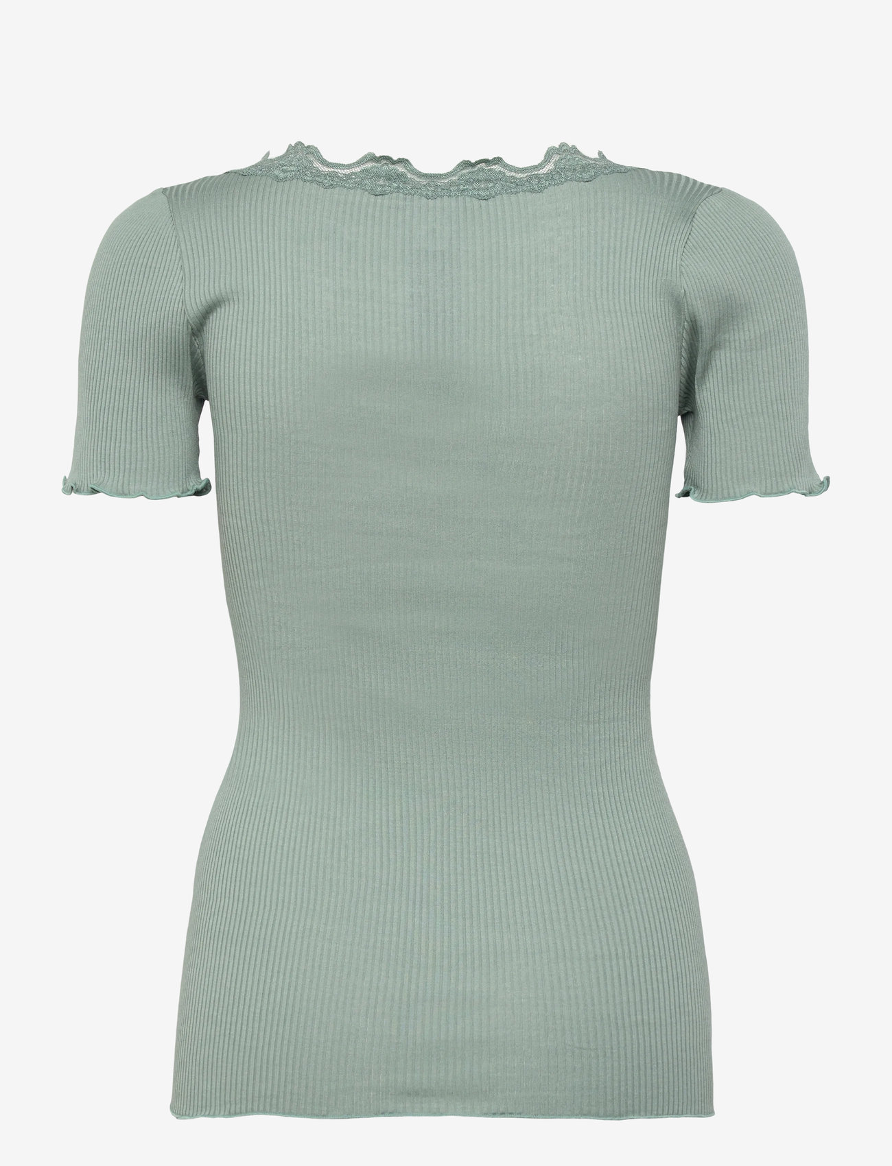 Rosemunde - RWBeatha SS Regular W button T-shir - efterårstøj - chinois green - 1