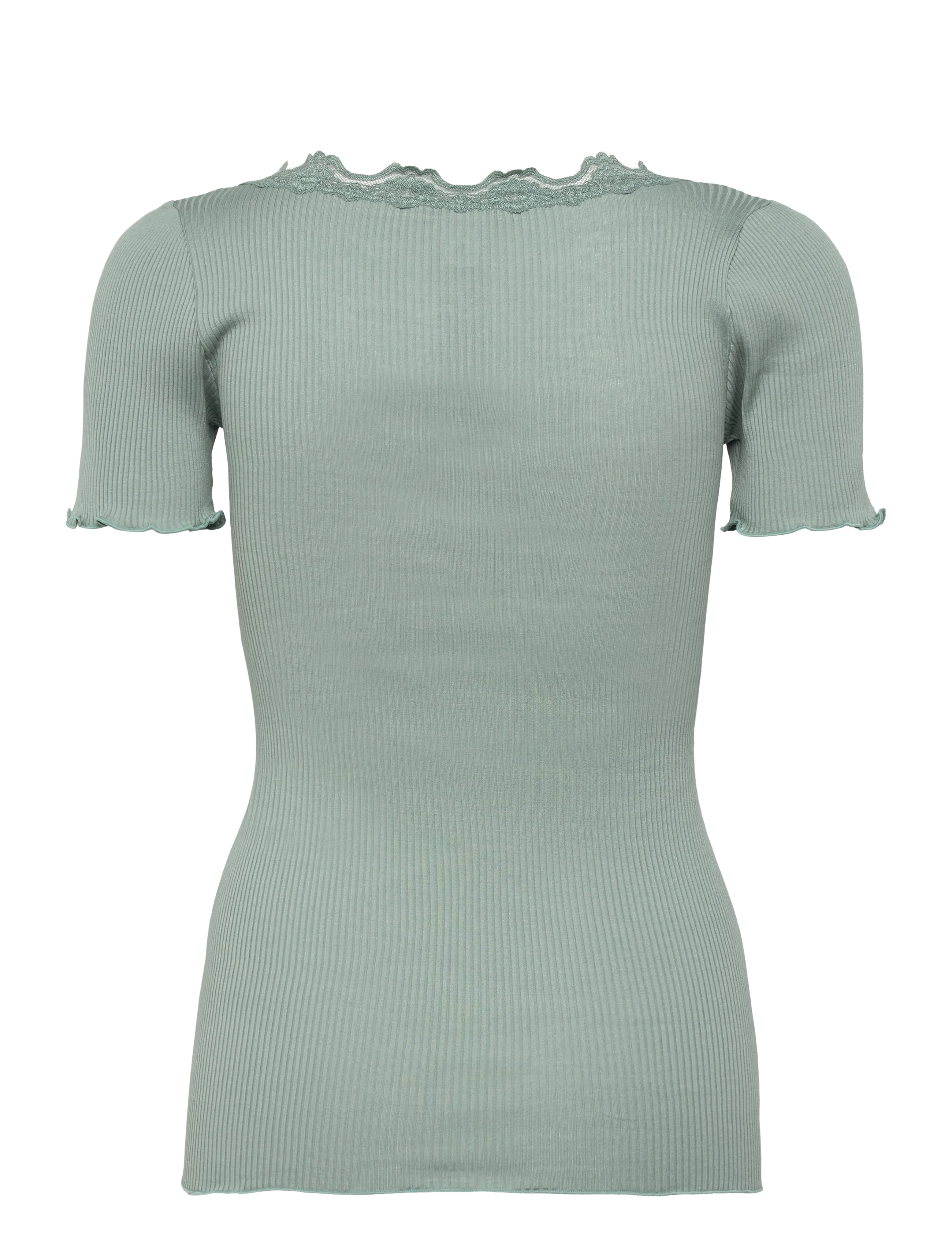 Rosemunde - RWBeatha SS Regular W button T-shir - chinois green - 2