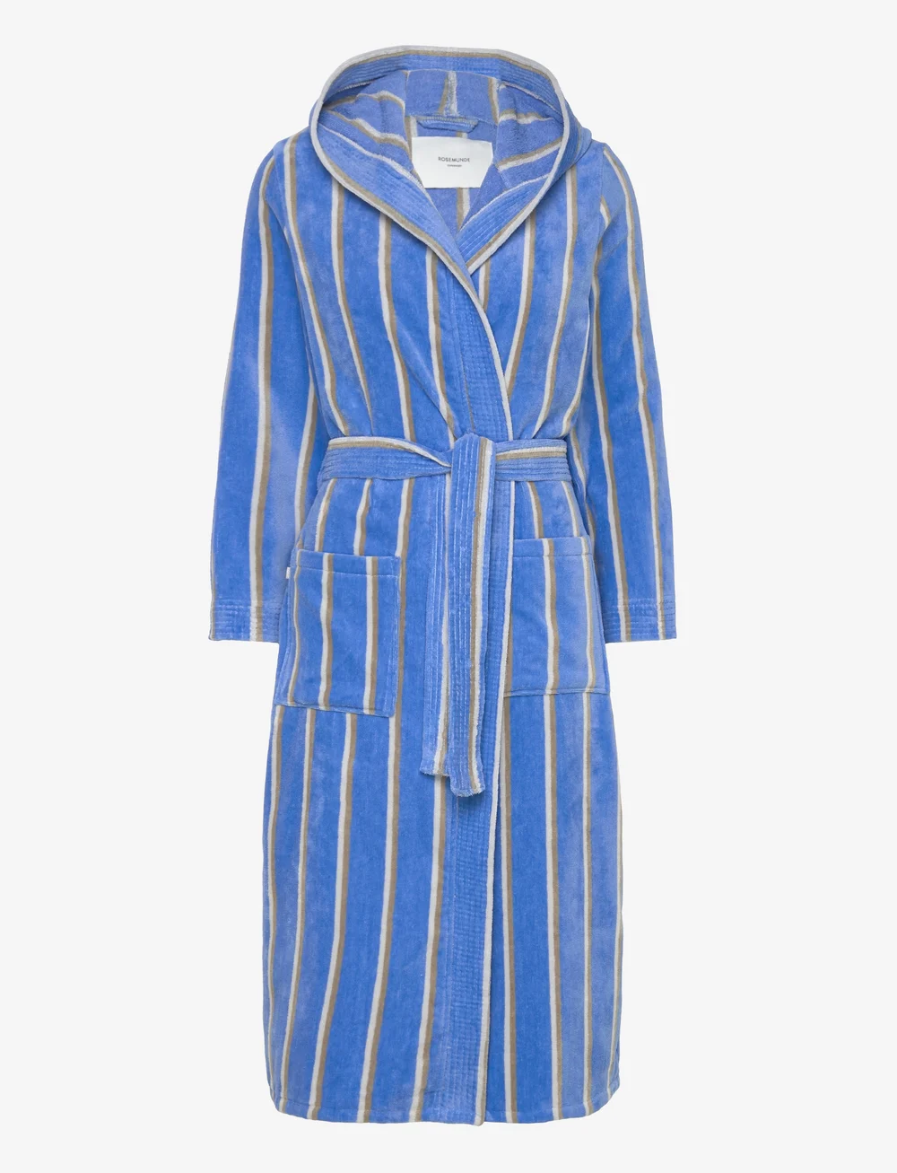 Rosemunde - RWAdamo Striped Hooded Robe - vardagsstil - beach blue stripe print - 0