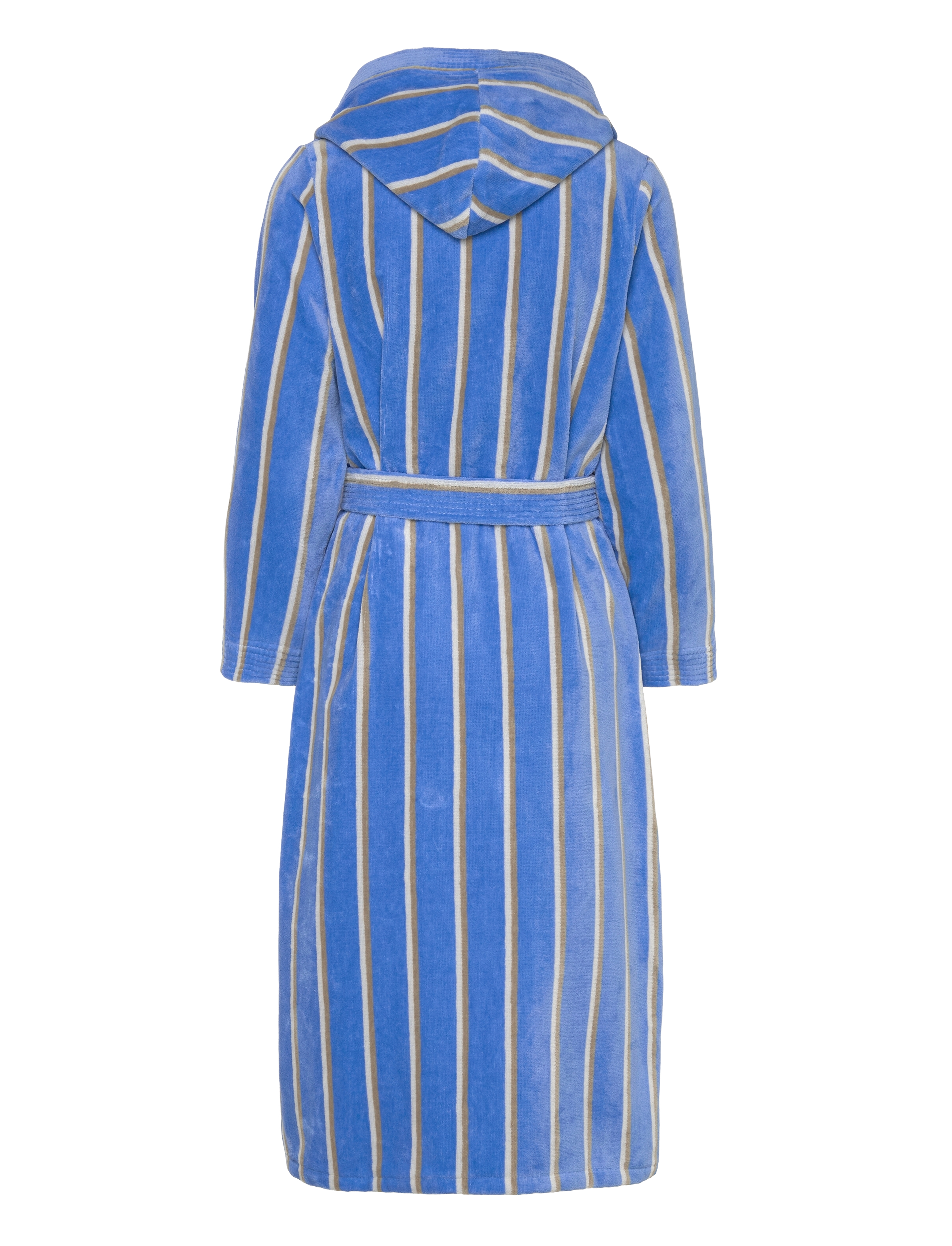 Rosemunde - RWAdamo Striped Hooded Robe - beach blue stripe print - 1