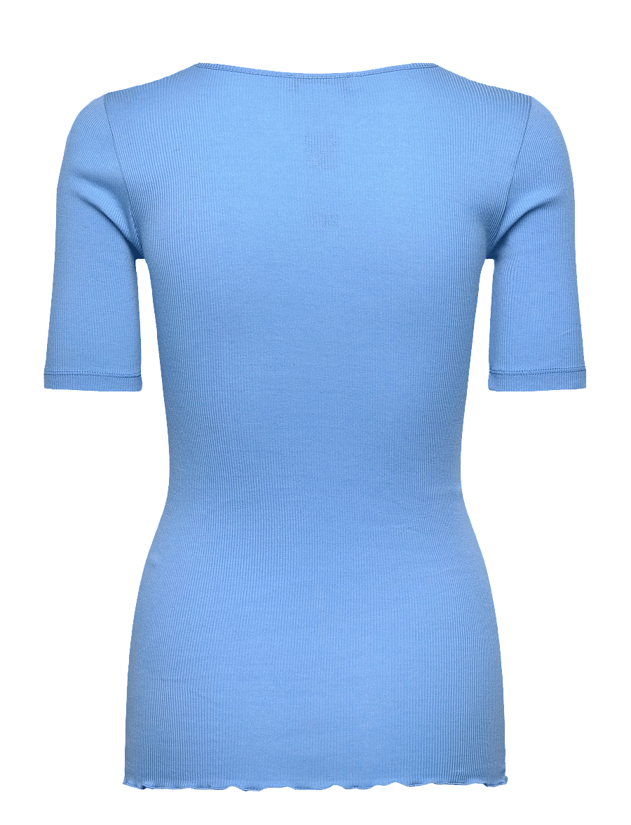 Rosemunde - RWBernadine 2/4 Regular V-neck T-sh - t-shirts - little boy blue - 1
