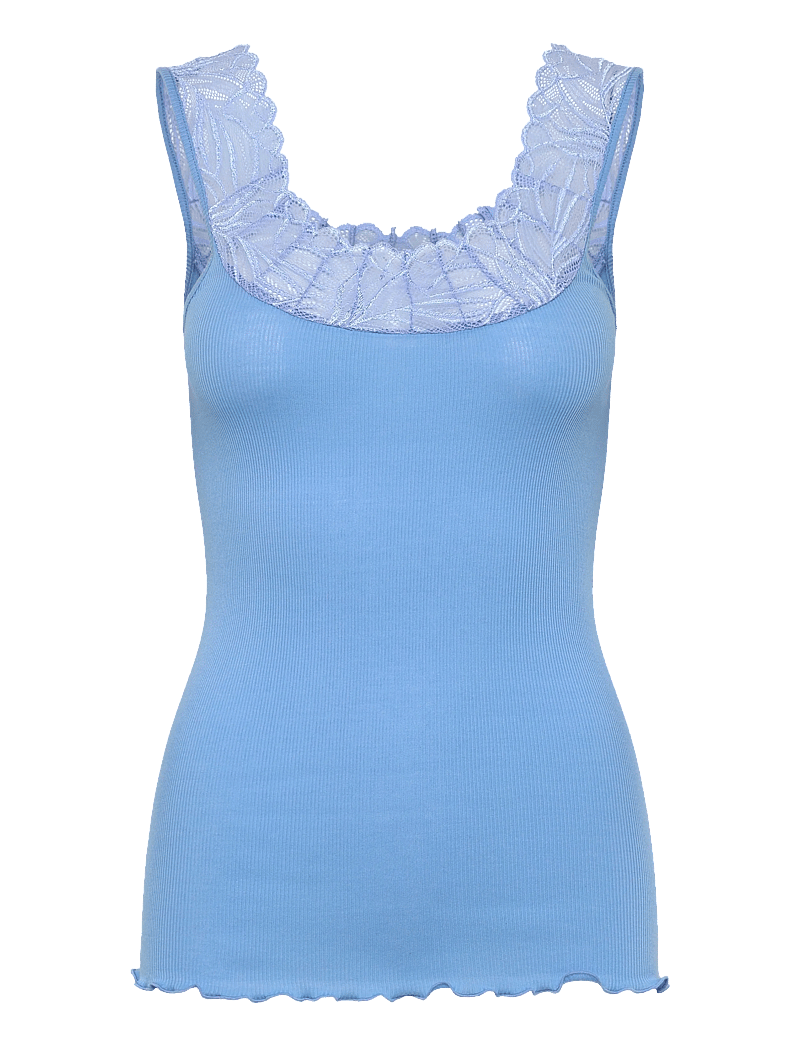 Rosemunde - RWBernadine SL U-neck Regular Lace - sleeveless tops - little boy blue - 0