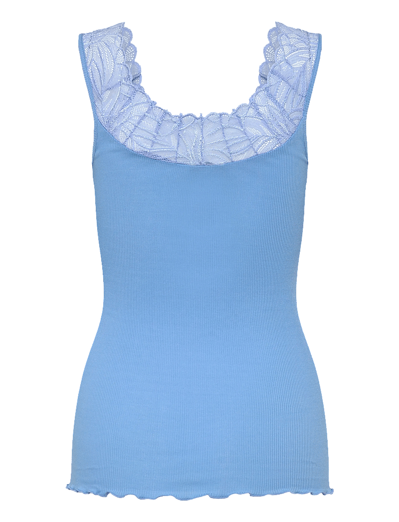 Rosemunde - RWBernadine SL U-neck Regular Lace - sleeveless tops - little boy blue - 1