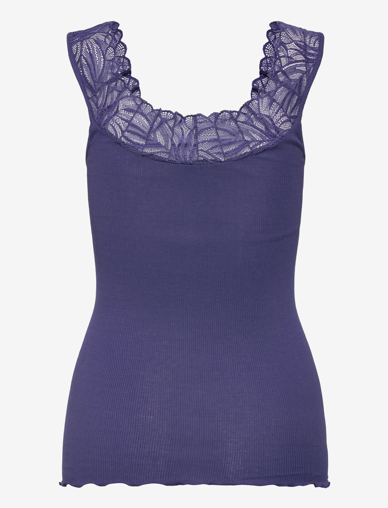 Rosemunde - RWBernadine SL U-neck Regular Lace - linnen - skipper blue - 1