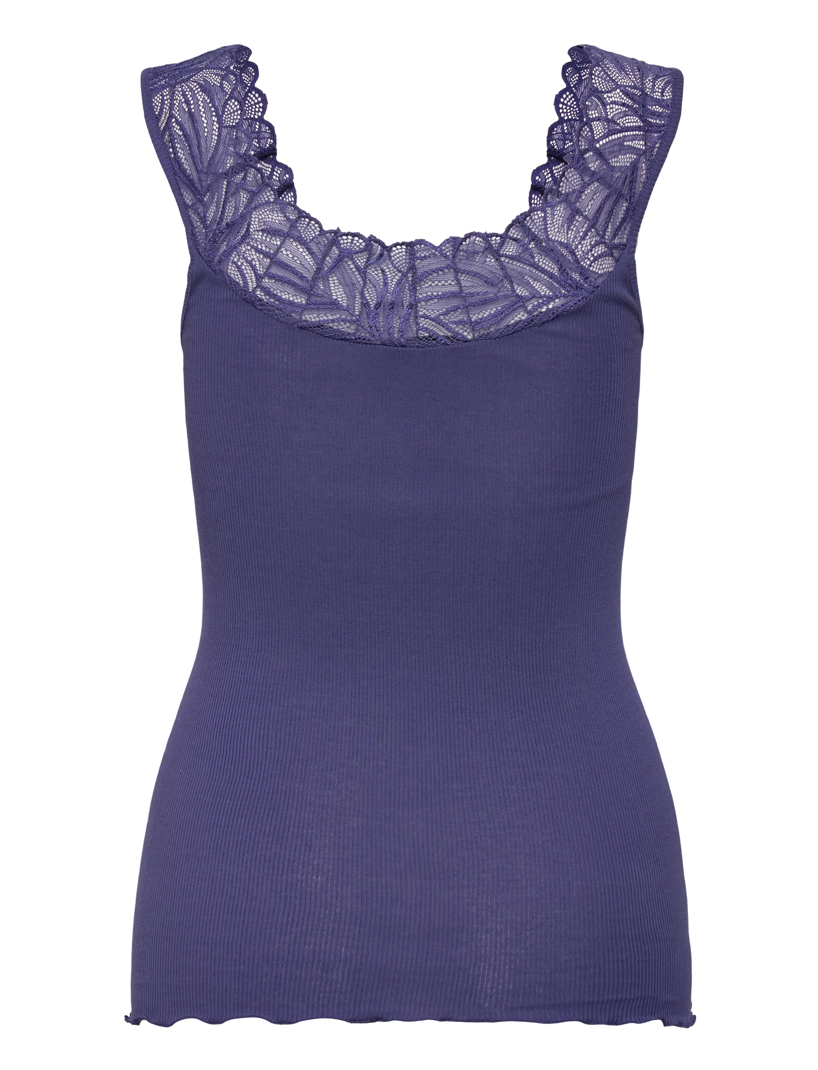 Rosemunde - RWBernadine SL U-neck Regular Lace - Ärmellose tops - skipper blue - 1