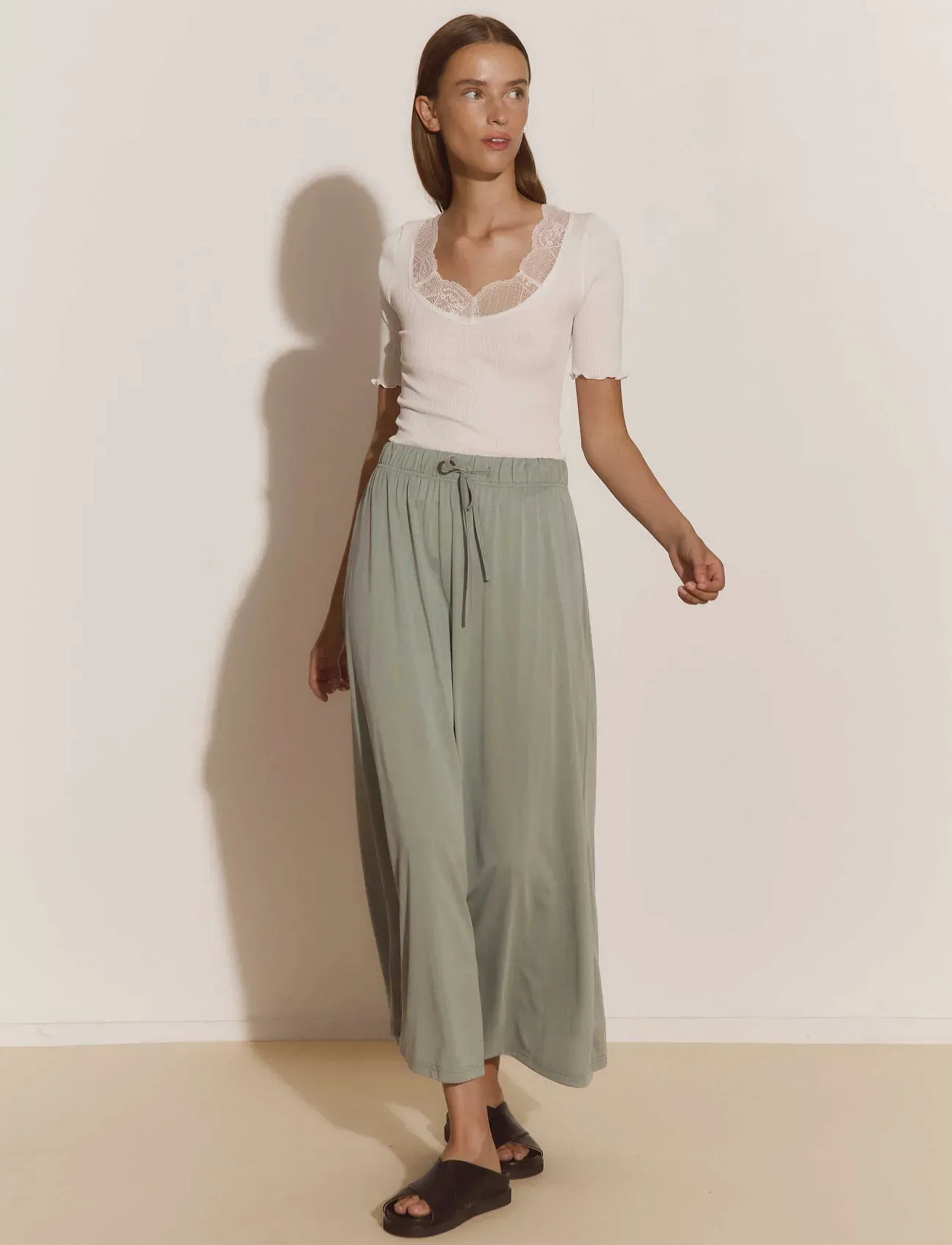 Rosemunde RWElma Long Skirt - Seelikud - CHINOIS GREEN / green