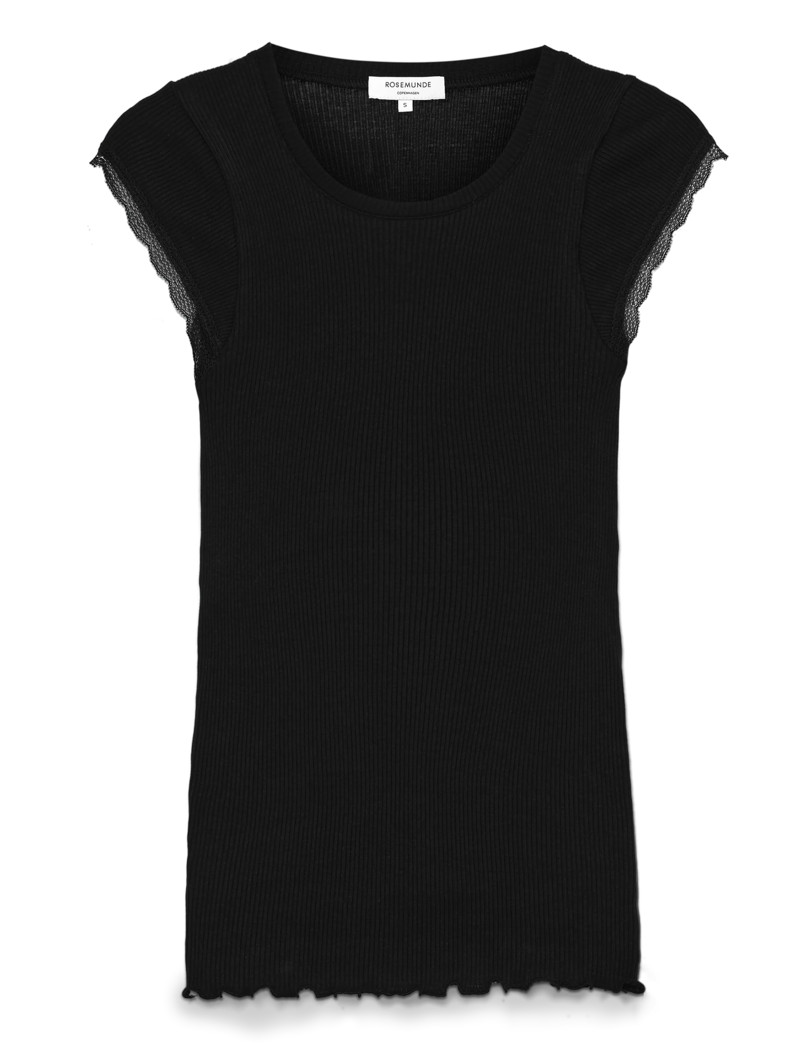 Rosemunde RWBaybay SS Regular T-shirt - Tøj - BLACK / black