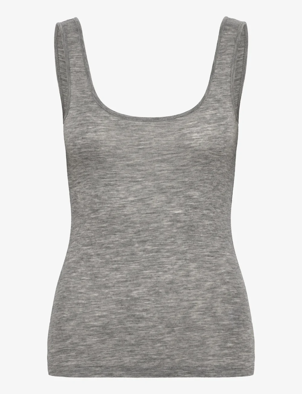 Rosemunde - RWSara Cashmere Blend SL Tank Top - topid ja varrukateta alussärgid - light grey melange - 0