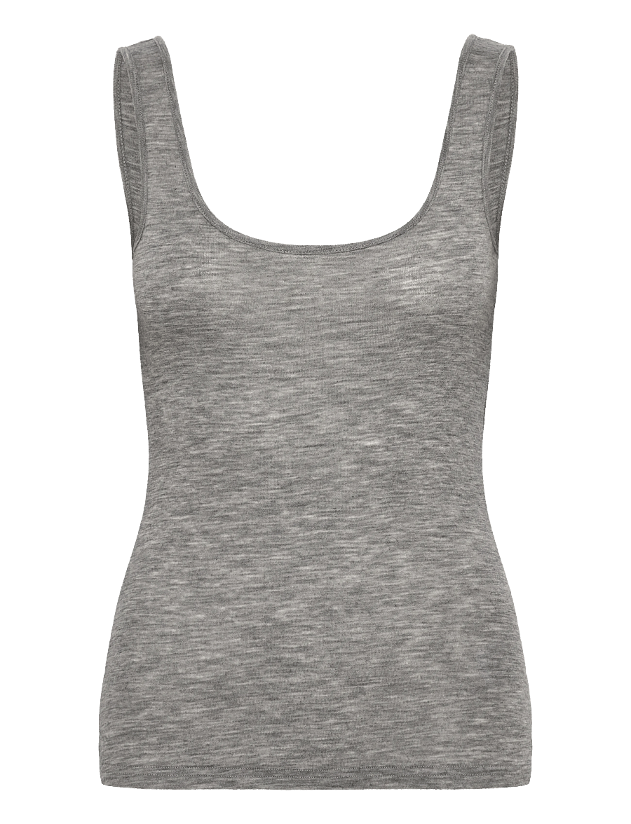 Rosemunde - RWSara Cashmere Blend SL Tank Top - light grey melange - 0