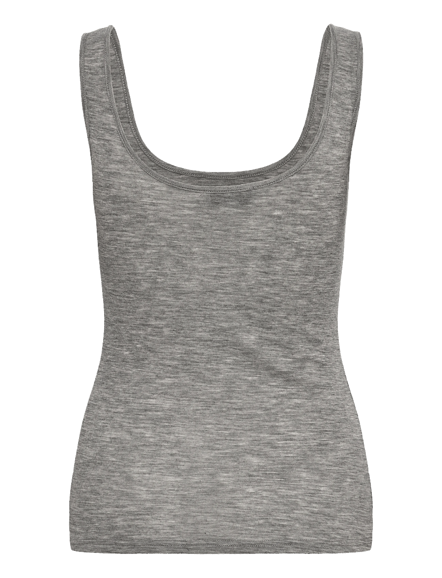 Rosemunde - RWSara Cashmere Blend SL Tank Top - light grey melange - 1