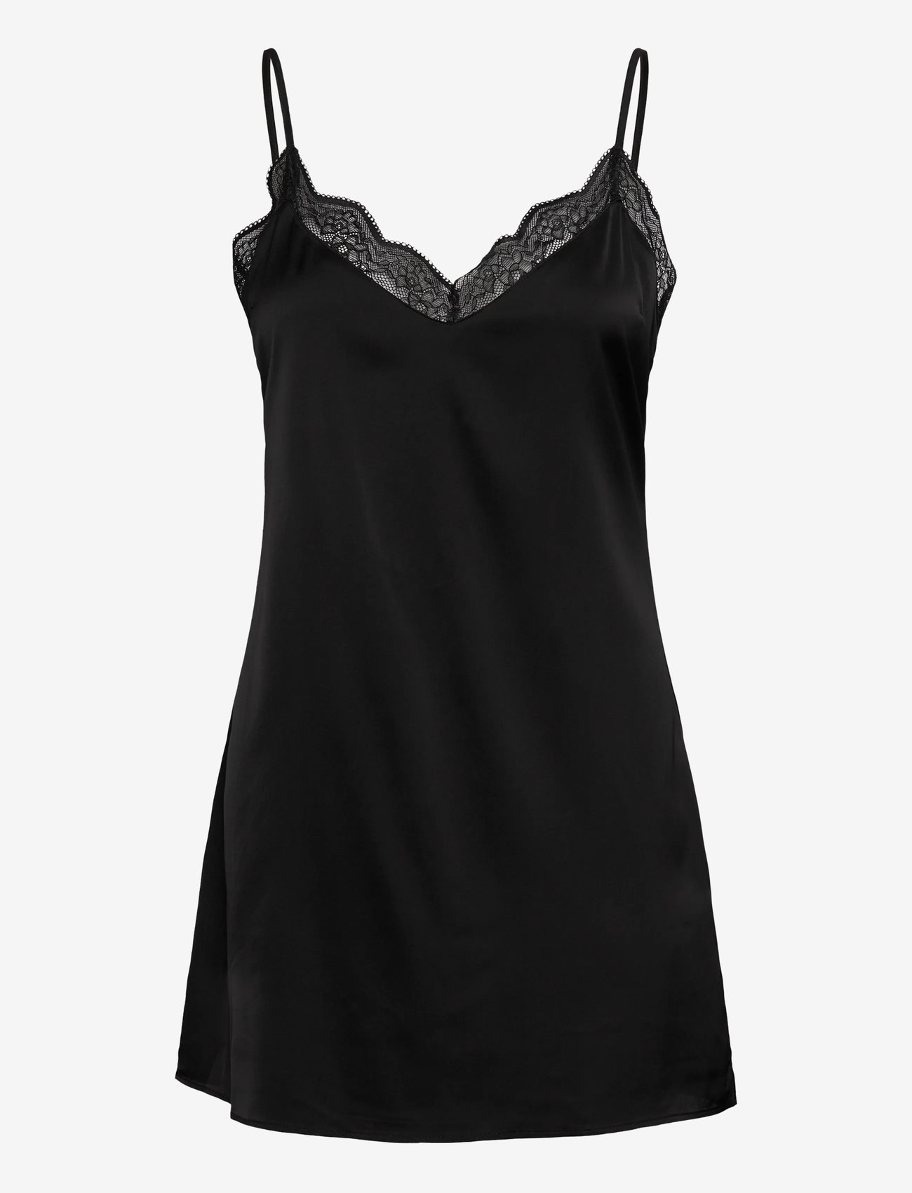 Rosemunde - RHJasmine Silk Blend SL Strap Night - yöpaidat - black - 1