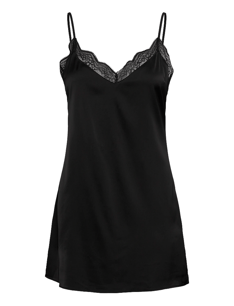 Rosemunde - RHJasmine Silk Blend SL Strap Night - Öösärgid - black - 0