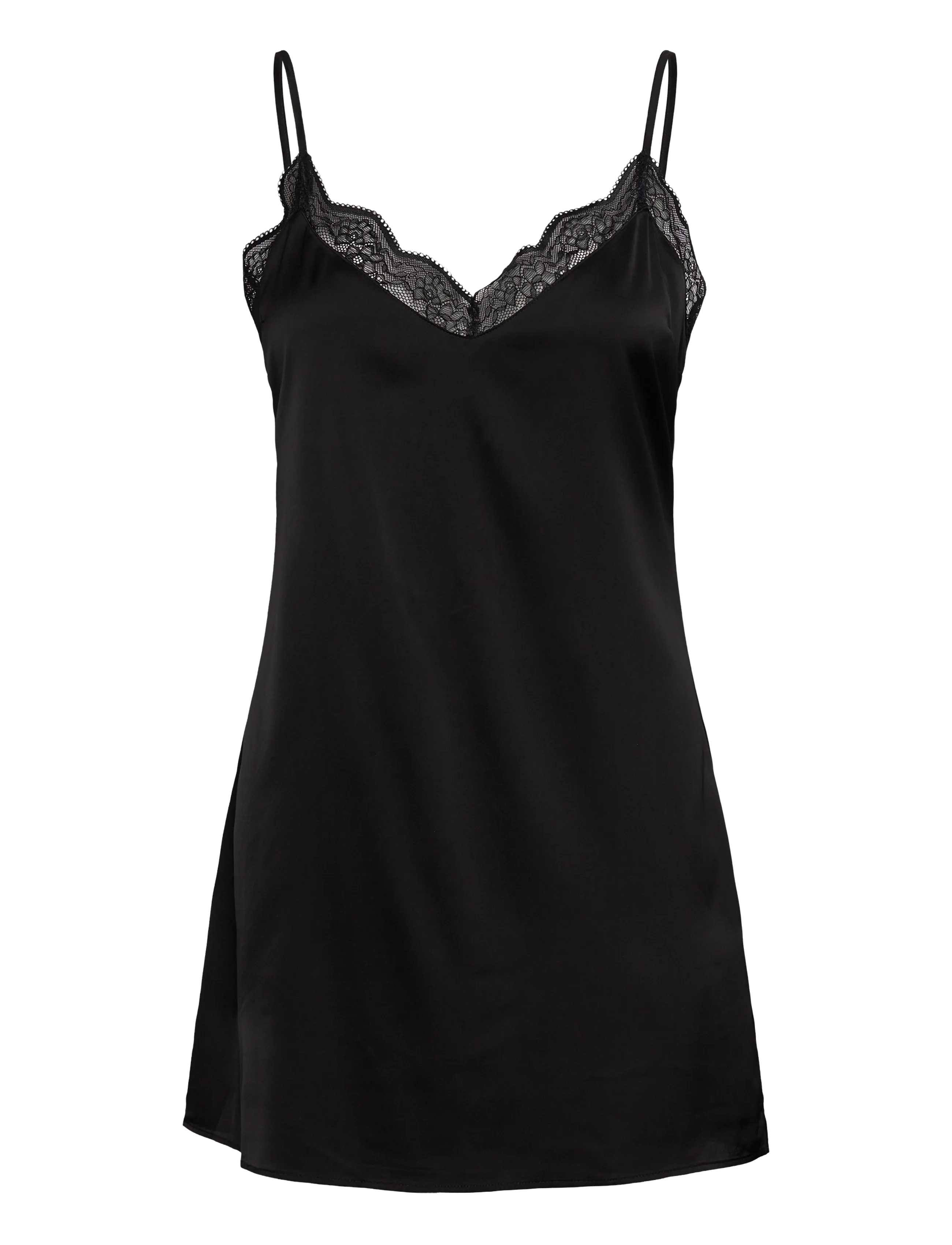 Rosemunde - RHJasmine Silk Blend SL Strap Night - nachthemden - black - 1