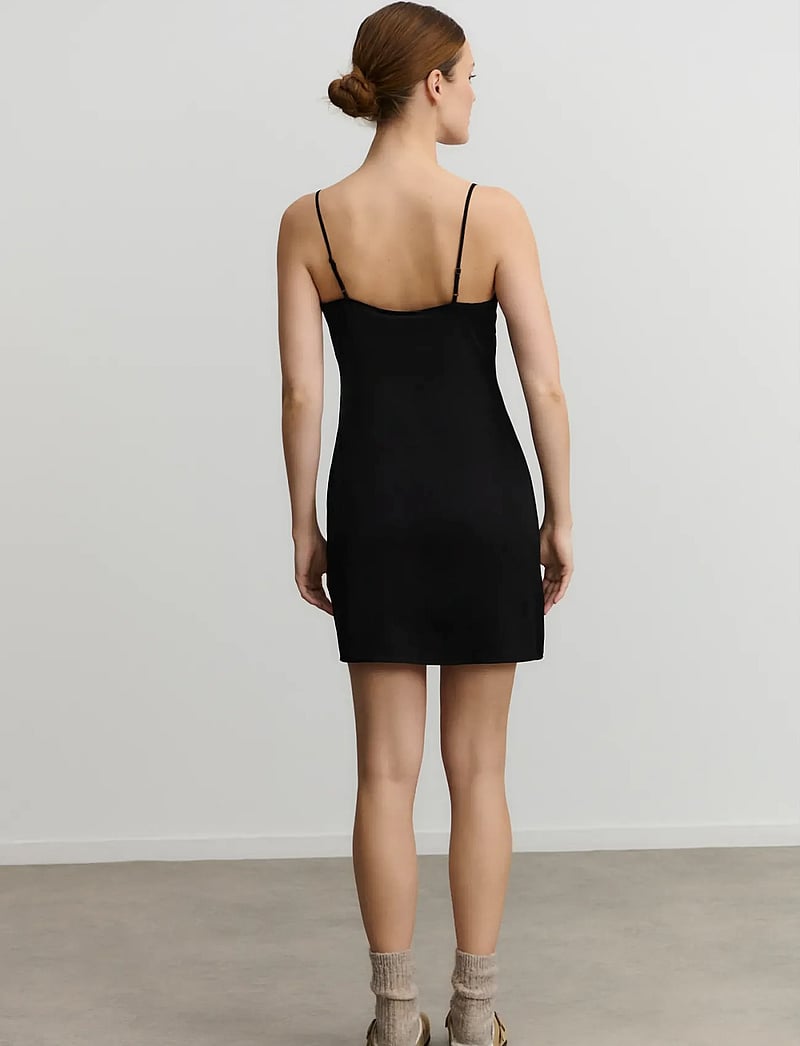 Rosemunde - RHJasmine Silk Blend SL Strap Night - nachthemden - black - 3