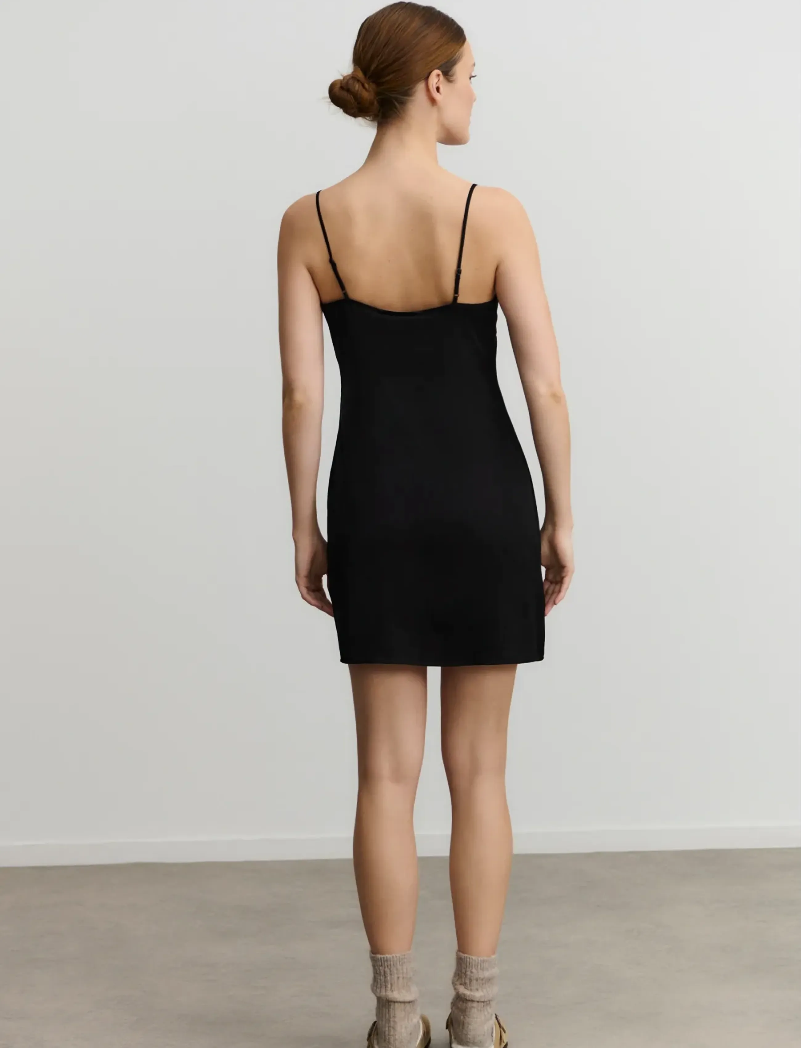 Rosemunde - RHJasmine Silk Blend SL Strap Night - nachthemden - black - 3