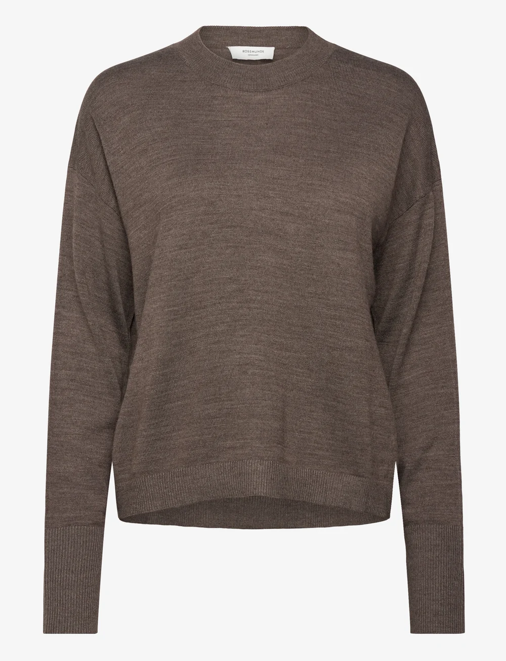 Rosemunde - RWValencia Merino Wool LS Pullover - pullover - smoke oak melange - 0