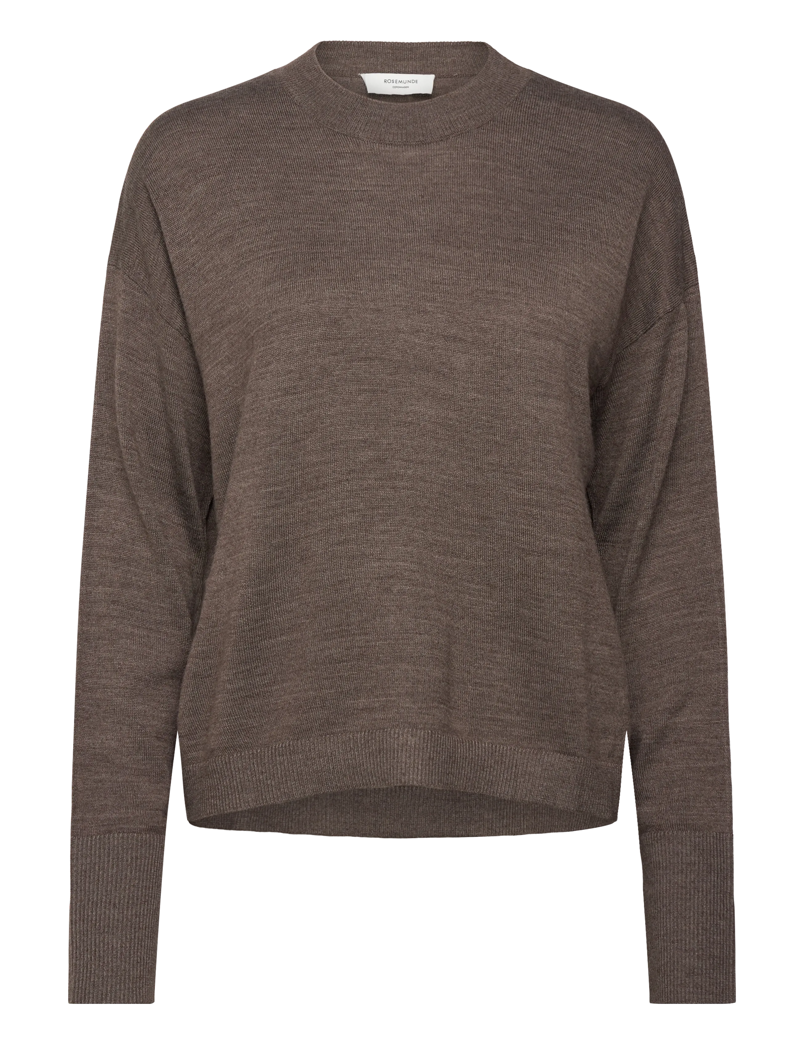 Rosemunde - RWValencia Merino Wool LS Pullover - smoke oak melange - 1