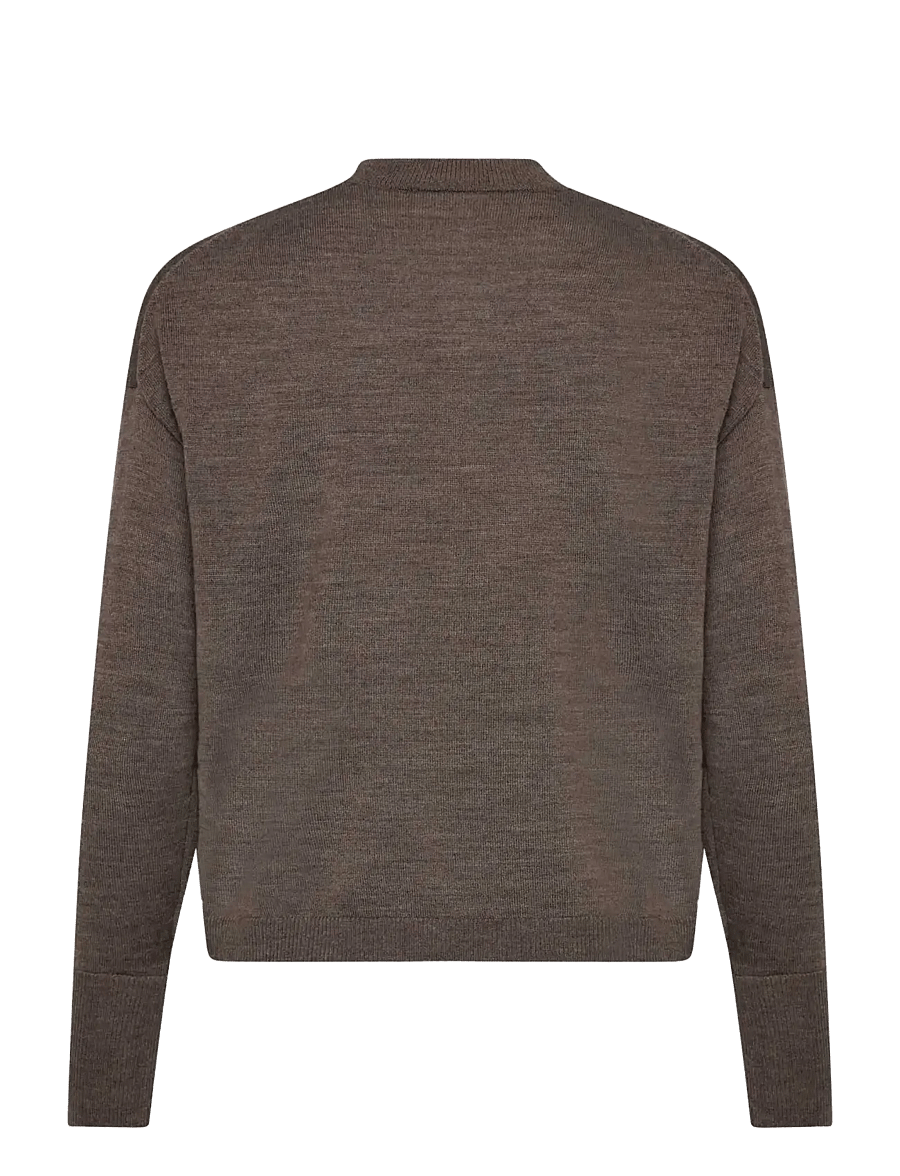 Rosemunde - RWValencia Merino Wool LS Pullover - smoke oak melange - 2