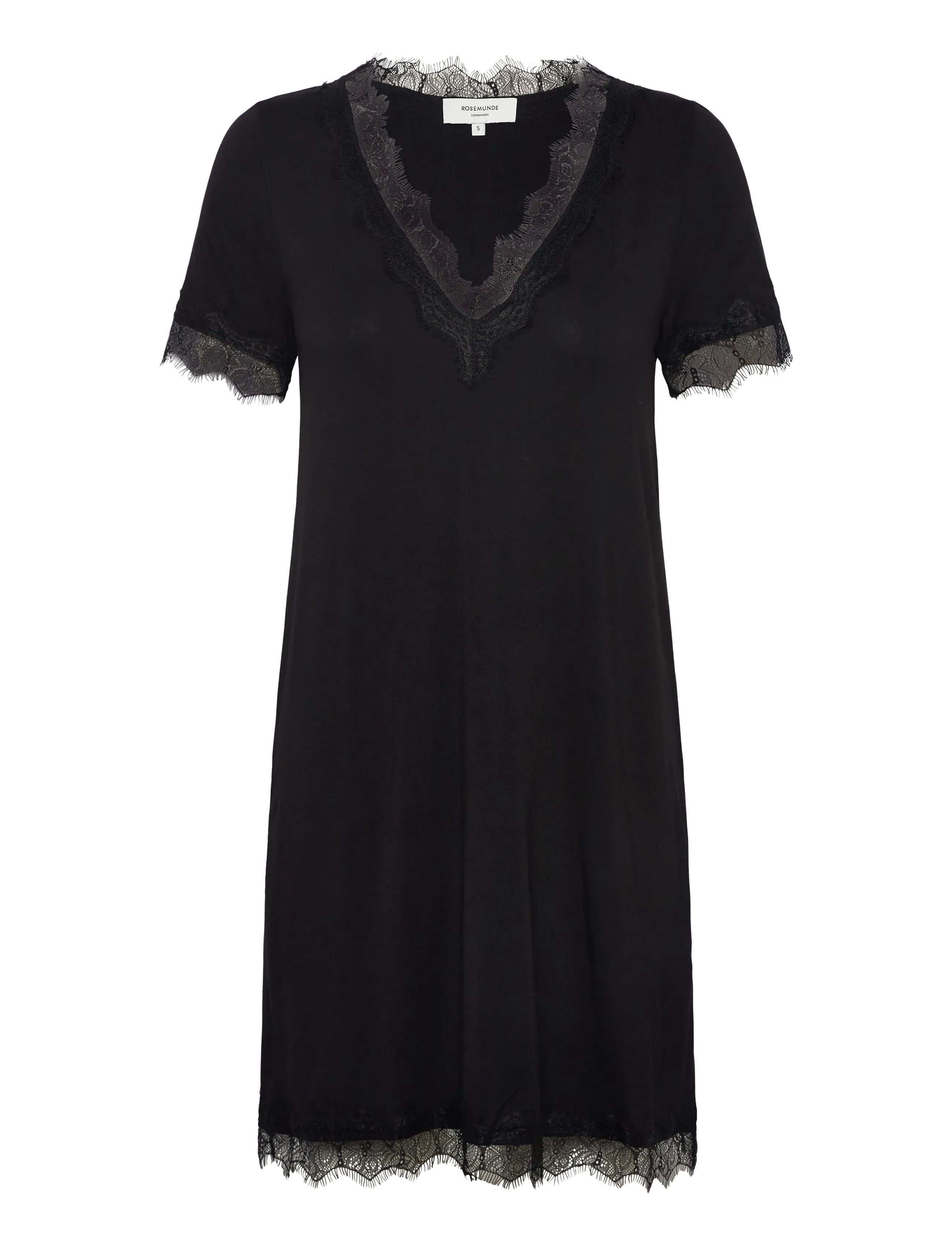 Rosemunde RHBiarritz SS Night Dress - Nyheder - BLACK / black