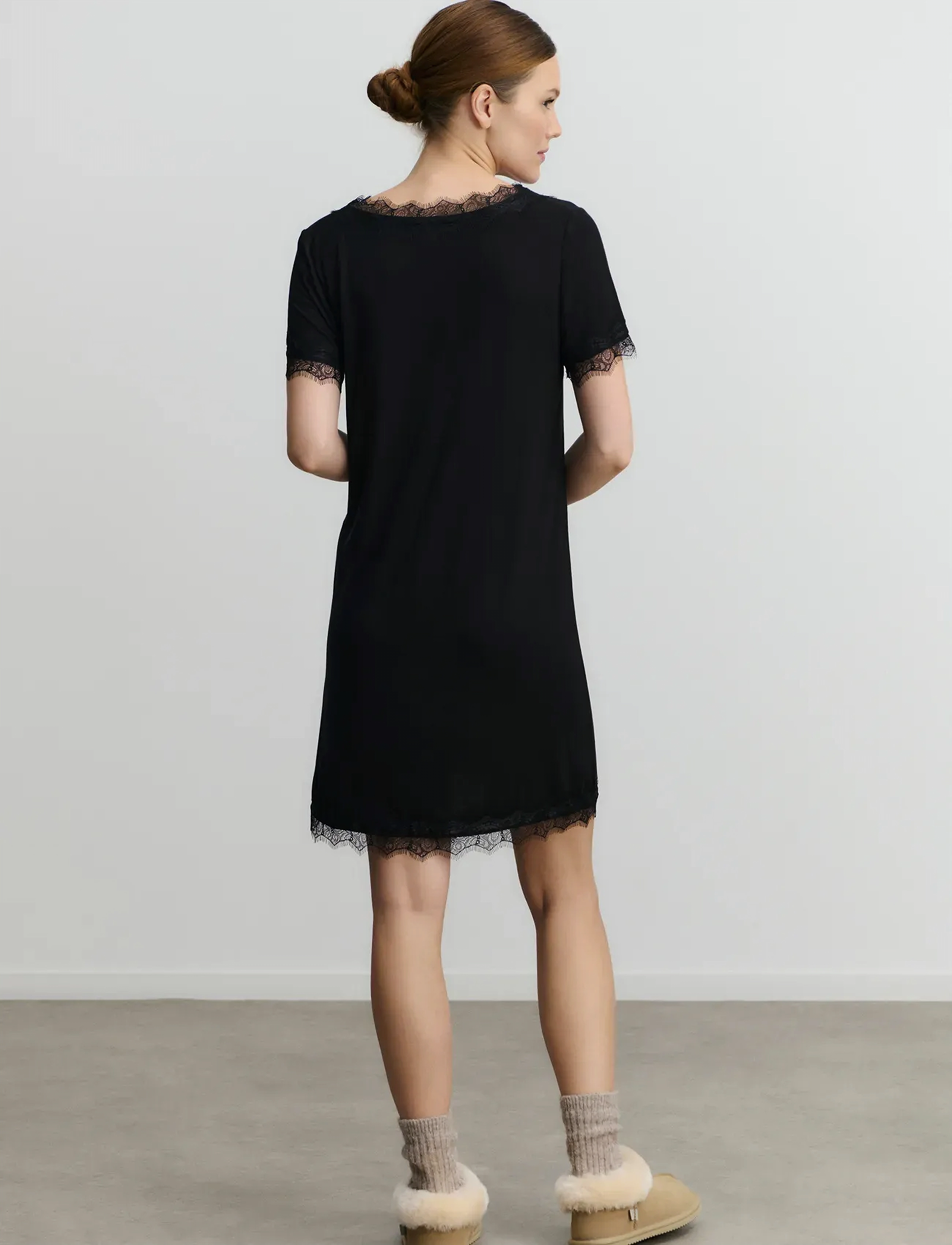 Rosemunde - RHBiarritz SS Night Dress - Öösärgid - black - 3