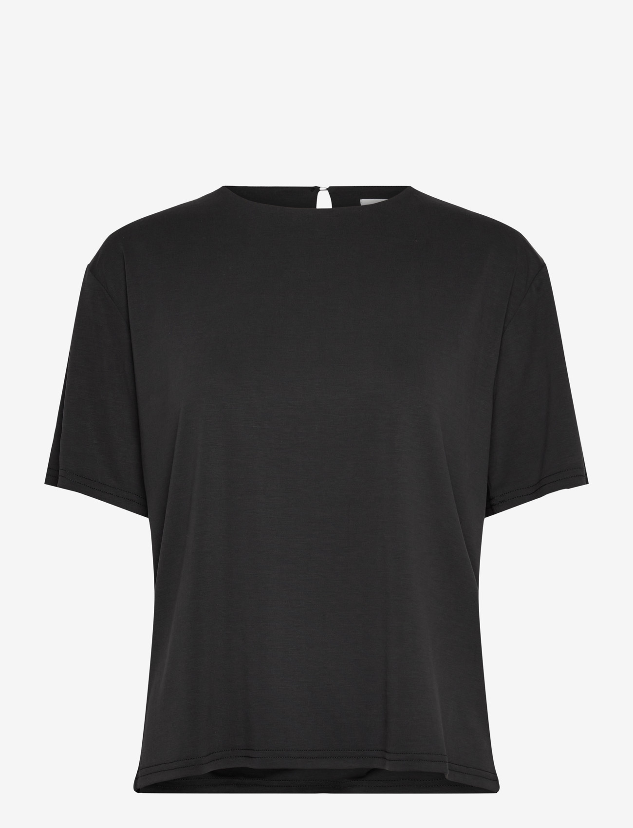 Rosemunde - RWElma Modal SS Boxy T-shirt - t-shirts - black - 0