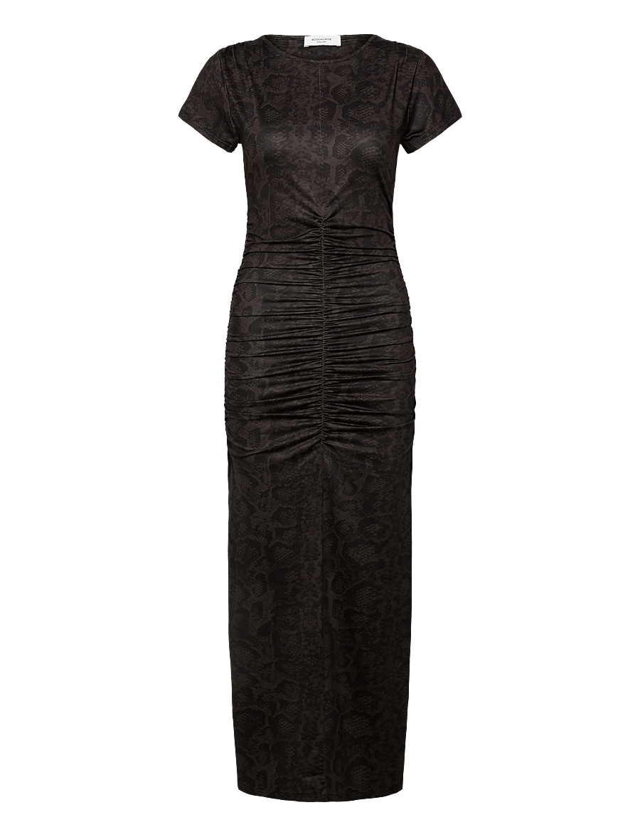 Rosemunde - RWBillie Capsleeve Long Dress - maxikleider - brown snake print - 1