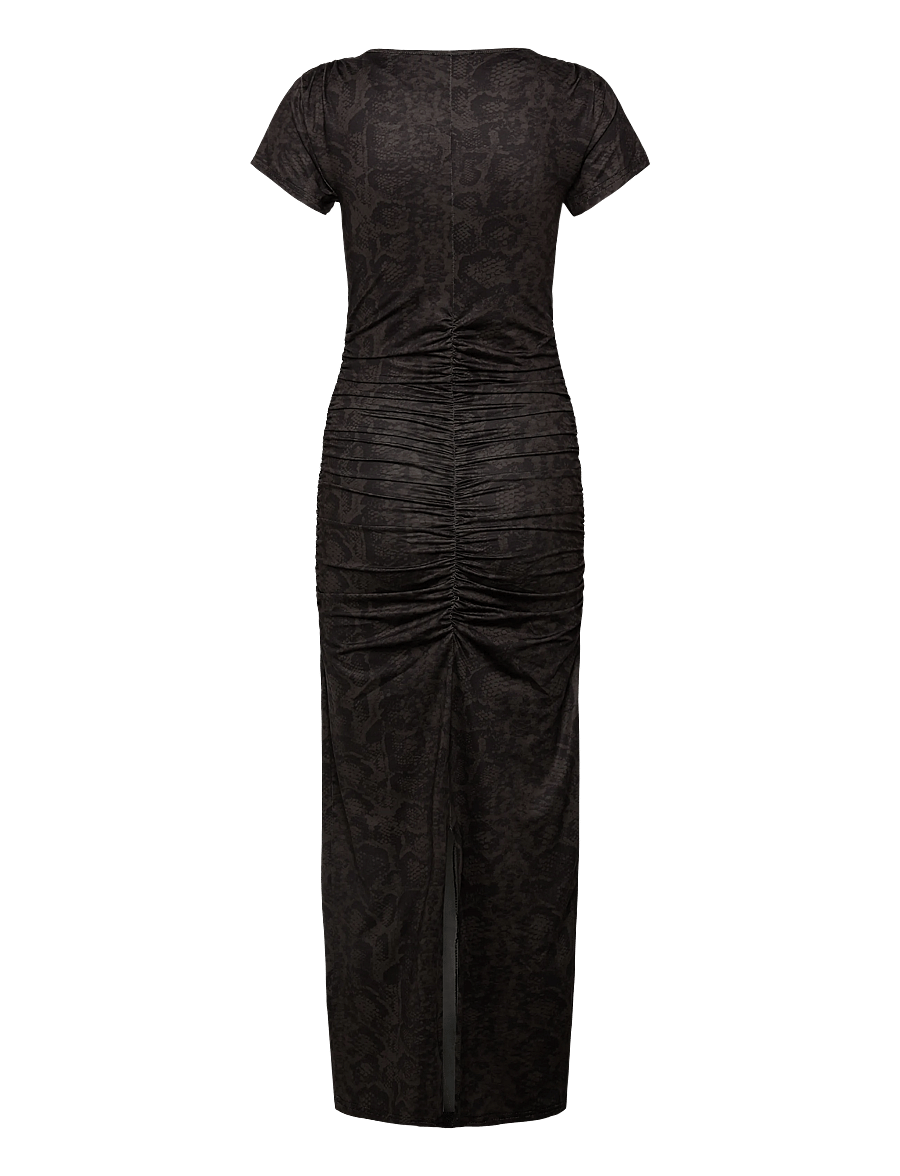 Rosemunde - RWBillie Capsleeve Long Dress - maxikleider - brown snake print - 2