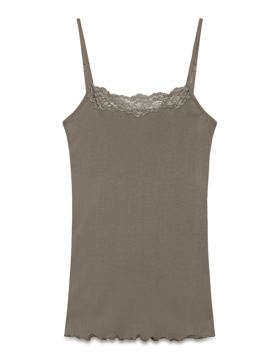 Rosemunde - RWBernadine Organic SL Strap Lace T - tanktops - falcon - 1