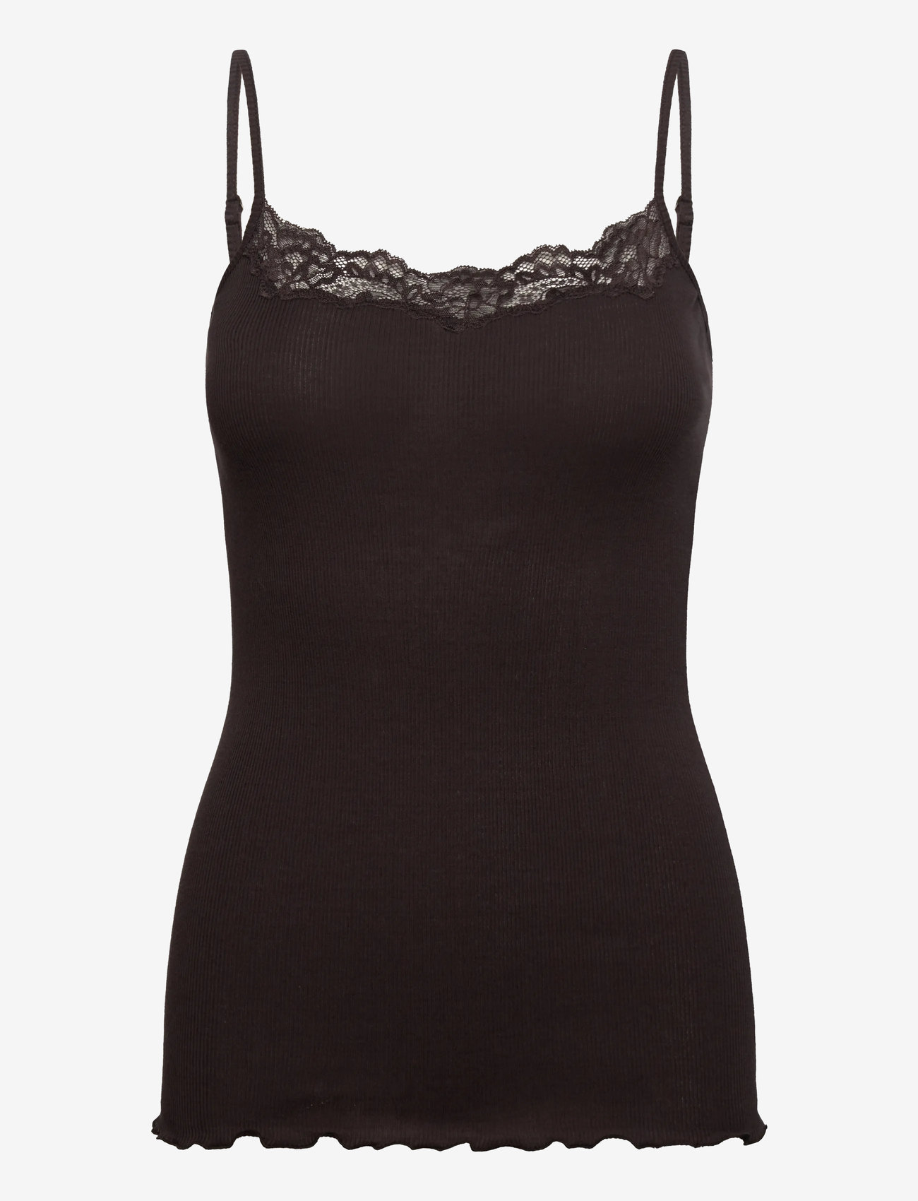 Rosemunde - RWBernadine Organic SL Strap Lace T - tanktops - ganache - 0