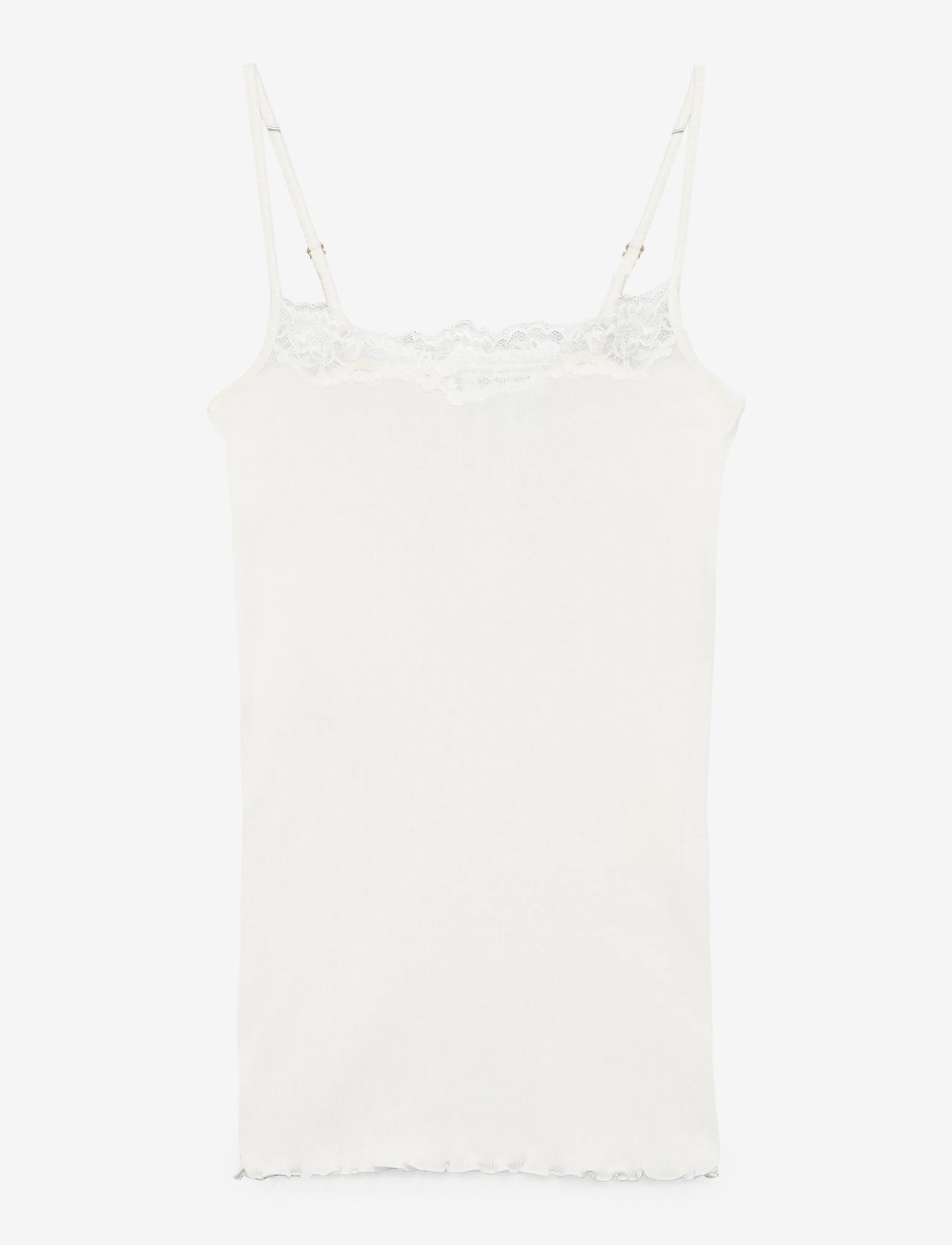 Rosemunde - RWBernadine Organic SL Strap Lace T - tanktops - ivory - 1