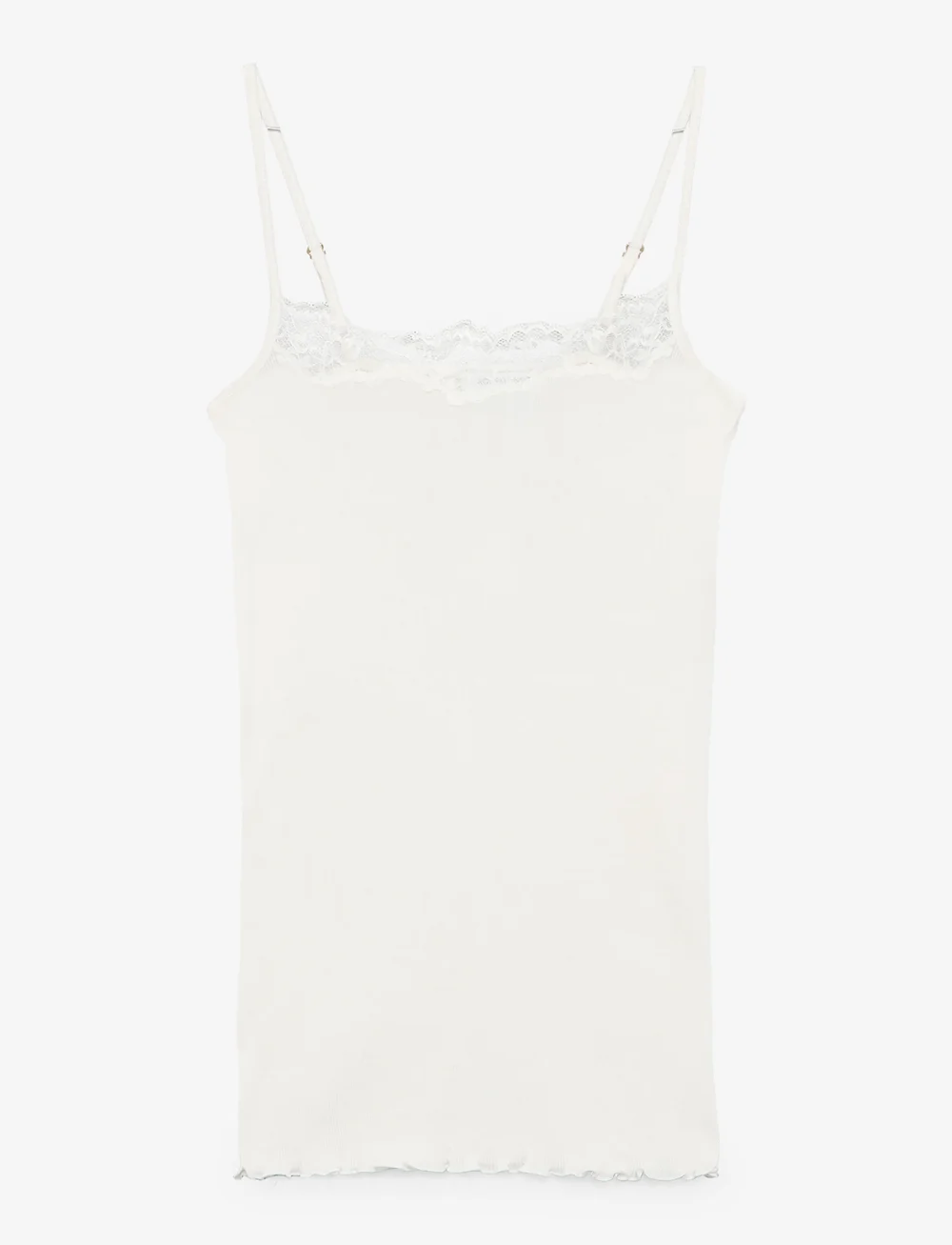 Rosemunde - RWBernadine Organic SL Strap Lace T - tanktops - ivory - 1