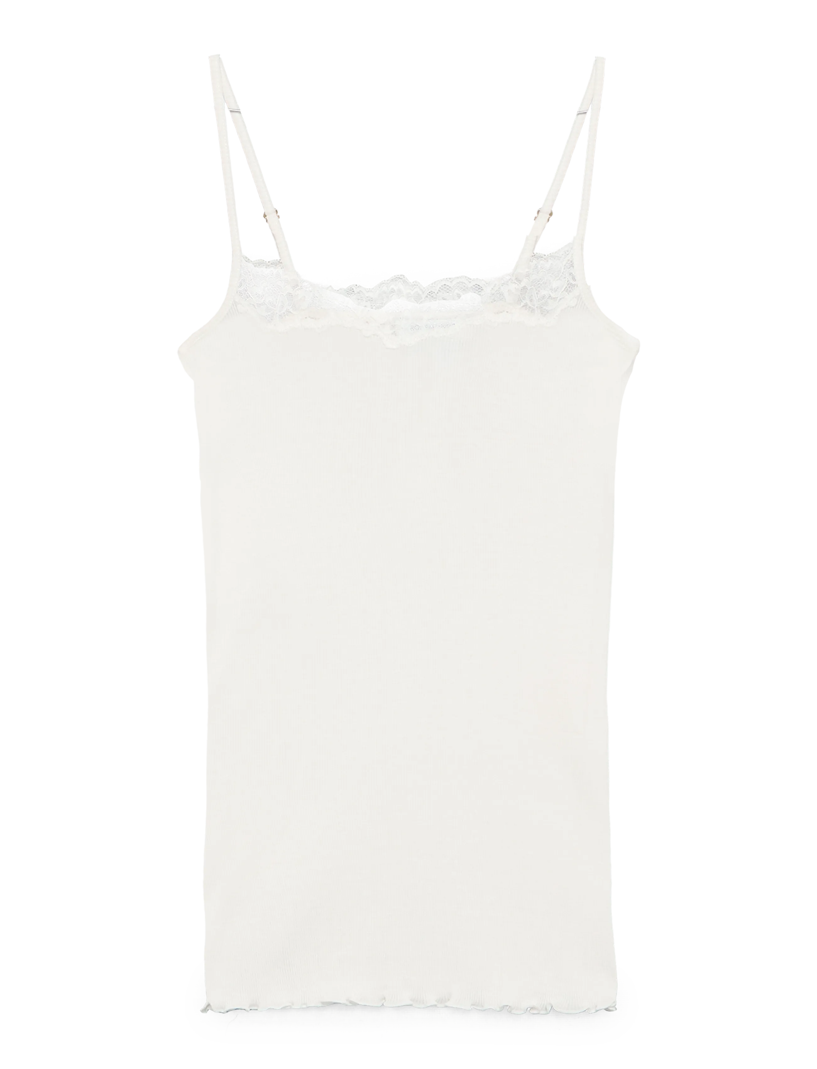 Rosemunde RWBernadine Organic SL Strap Lace T - Tøj - IVORY / cream