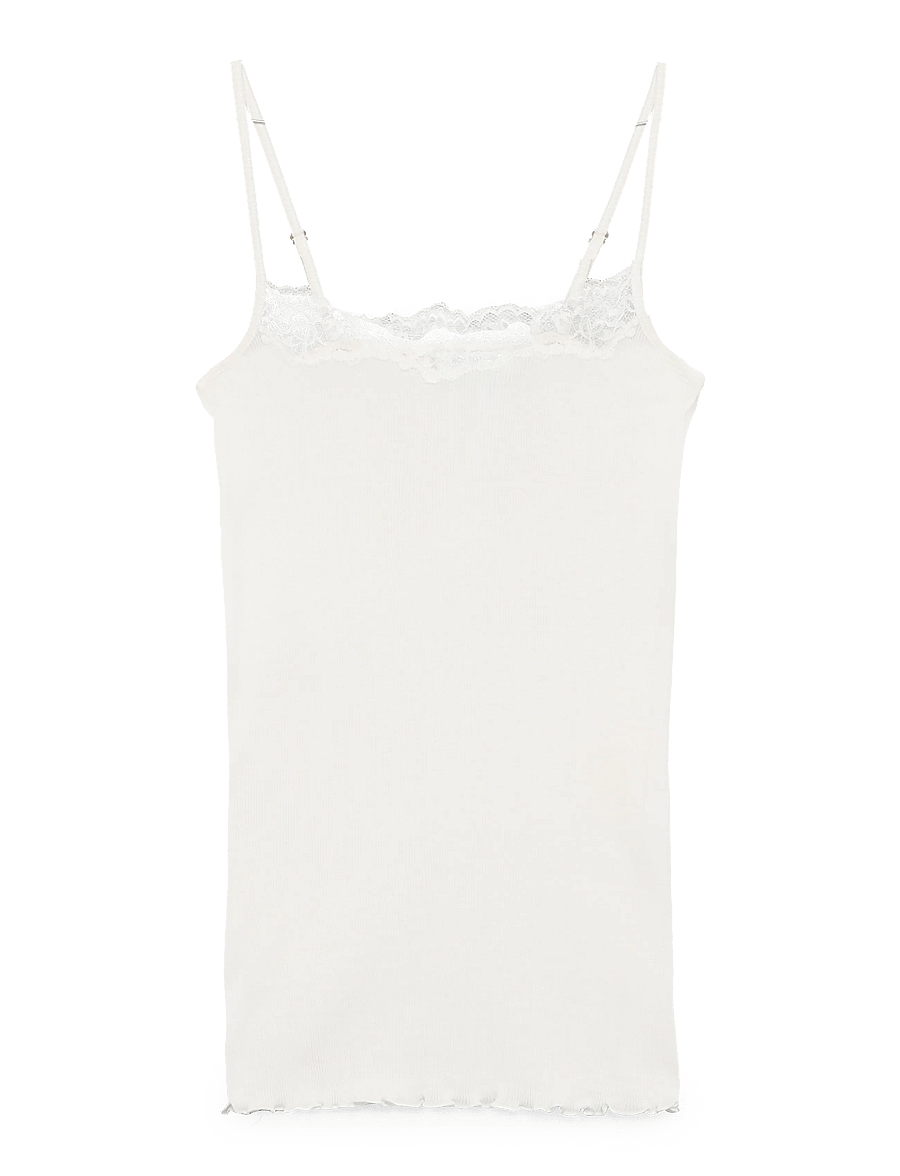 Rosemunde - RWBernadine Organic SL Strap Lace T - Ärmellose tops - ivory - 1